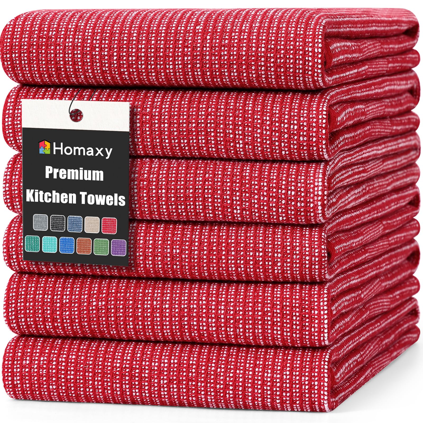 380 GSM Cotton Premium Kitchen Towels 6 Pack (6 Count)