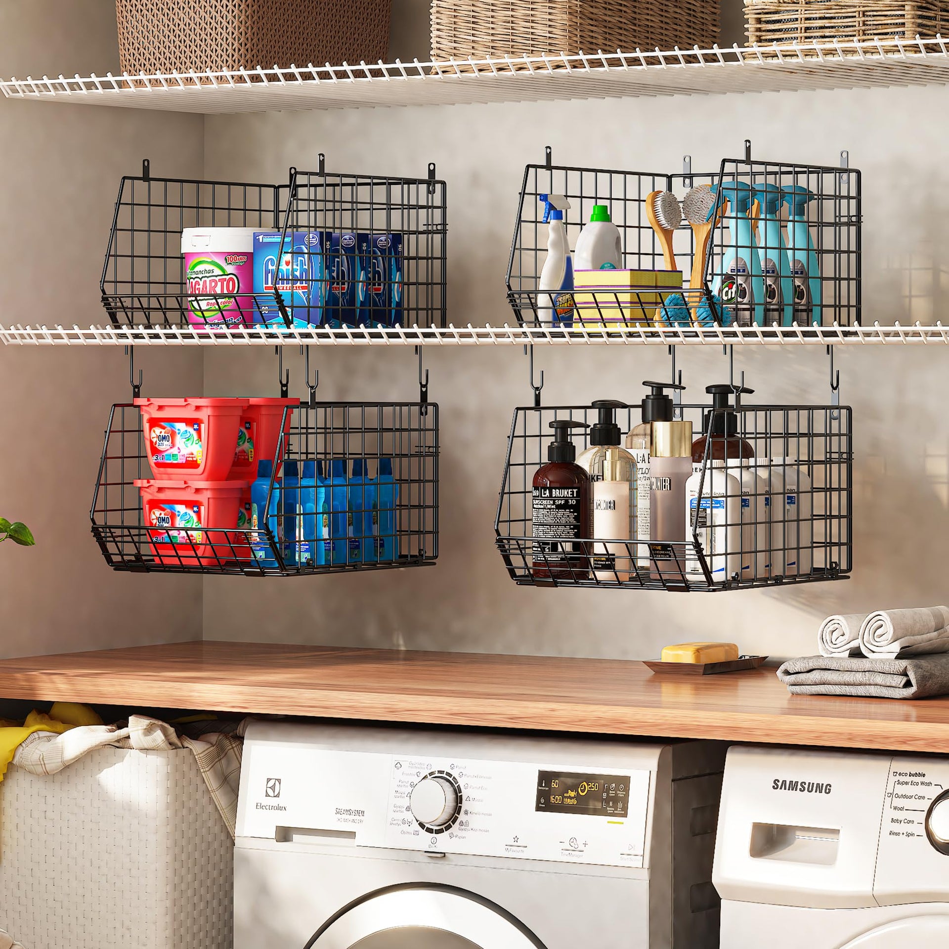 4" Extra Deeper Hanging Closet Organizers and Storage (4 Count)