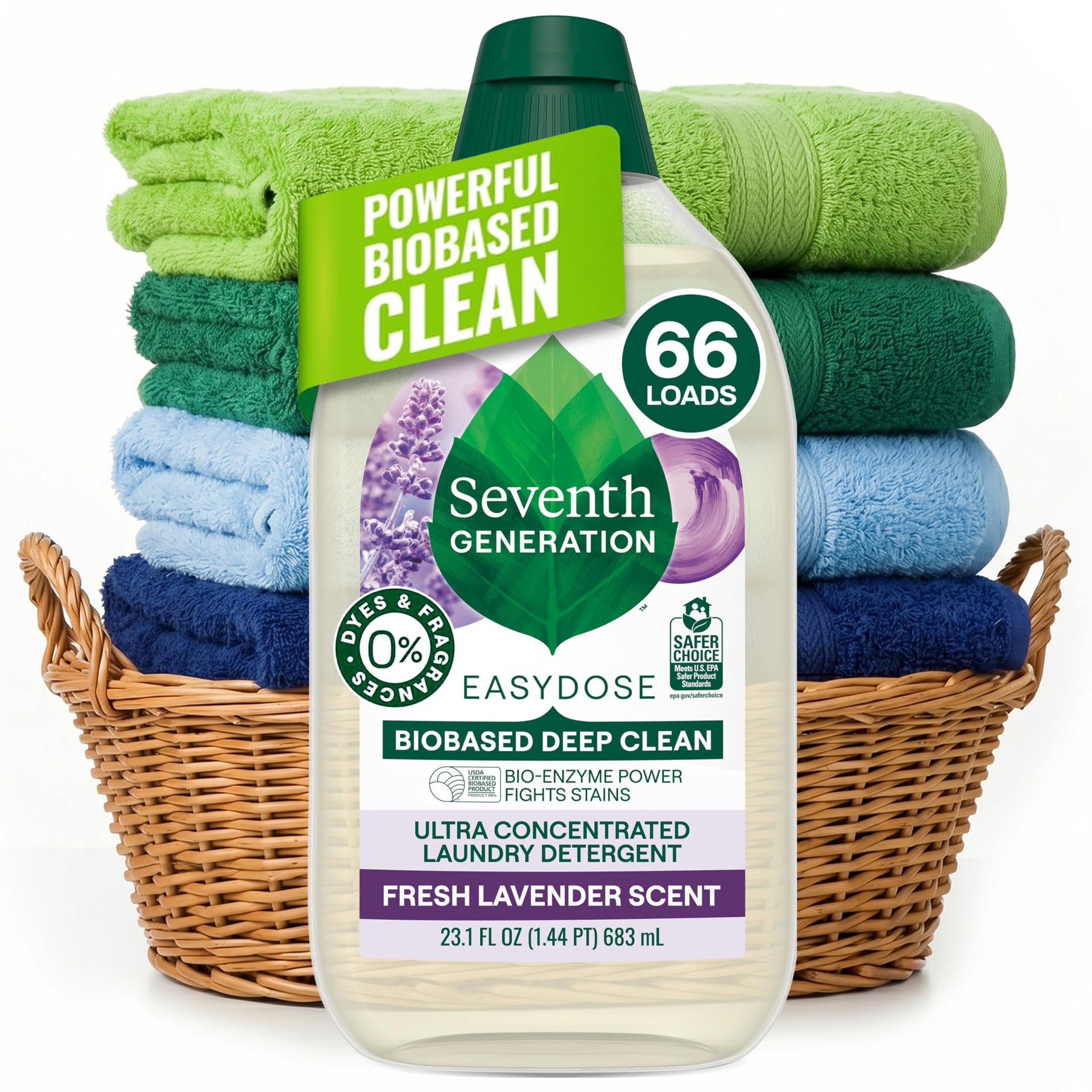 EasyDose Laundry Detergent Fresh Lavender Ultra Concentrated Washing Detergent 23 oz (23.1 Fl Oz) - ModHome Supplies