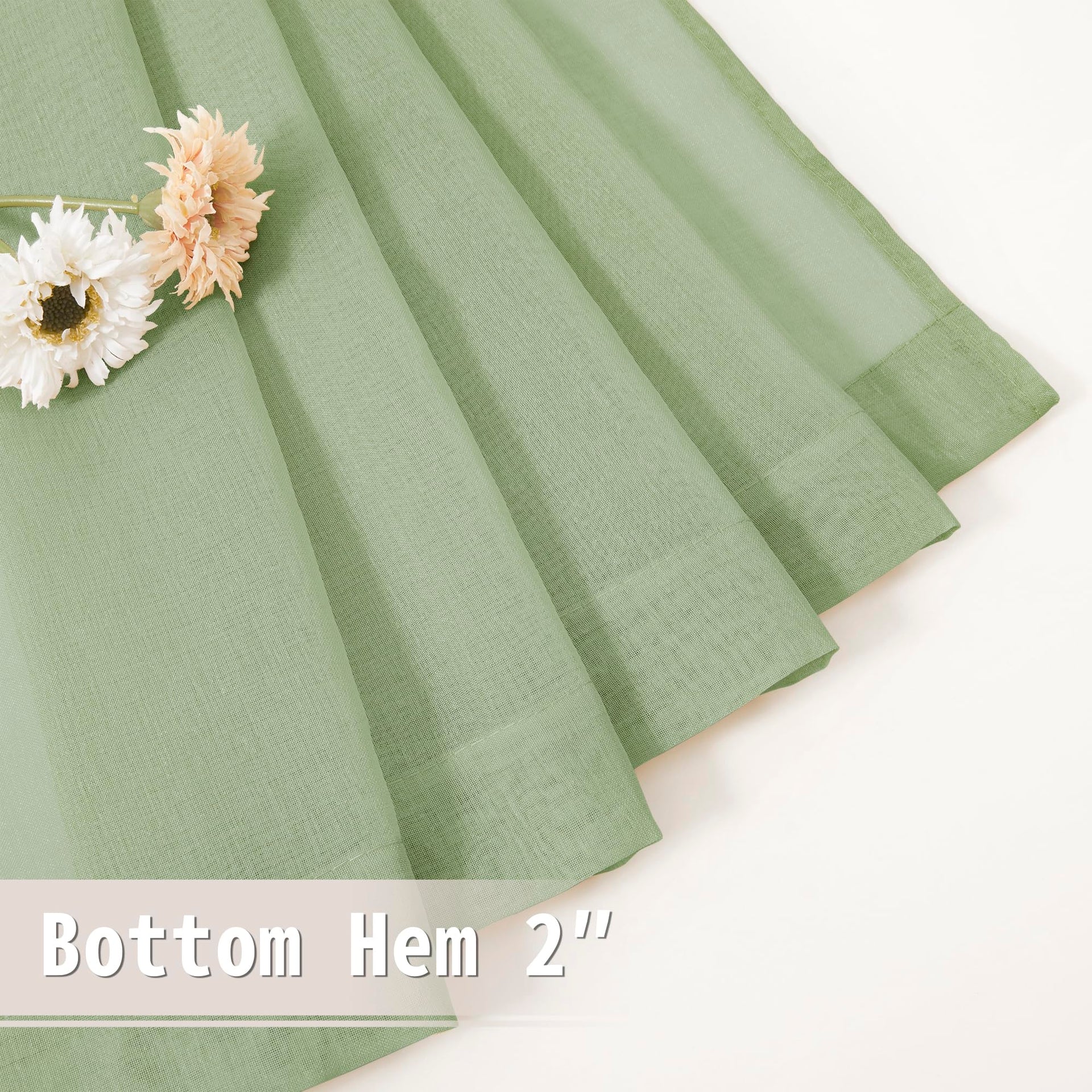 Small Sheer Door Curtain Closet Linen Textured Curtain Sheers Doorway Light Filtering Voile French Door Rod Pocket Curtains Patio Glass Doors