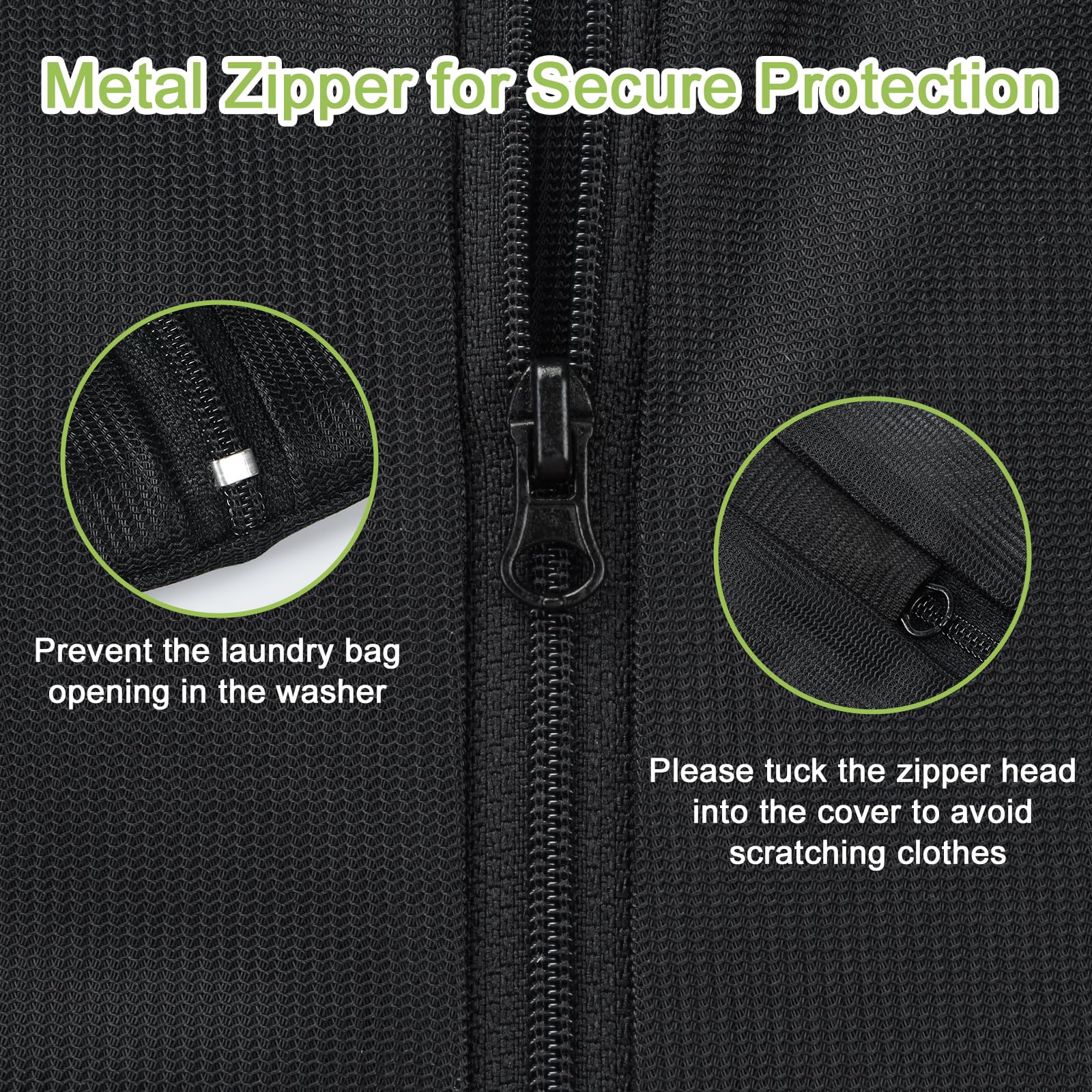 2 Pack Durable Laundry Bags with Zipper 20 x 24 Inch (2 Count)