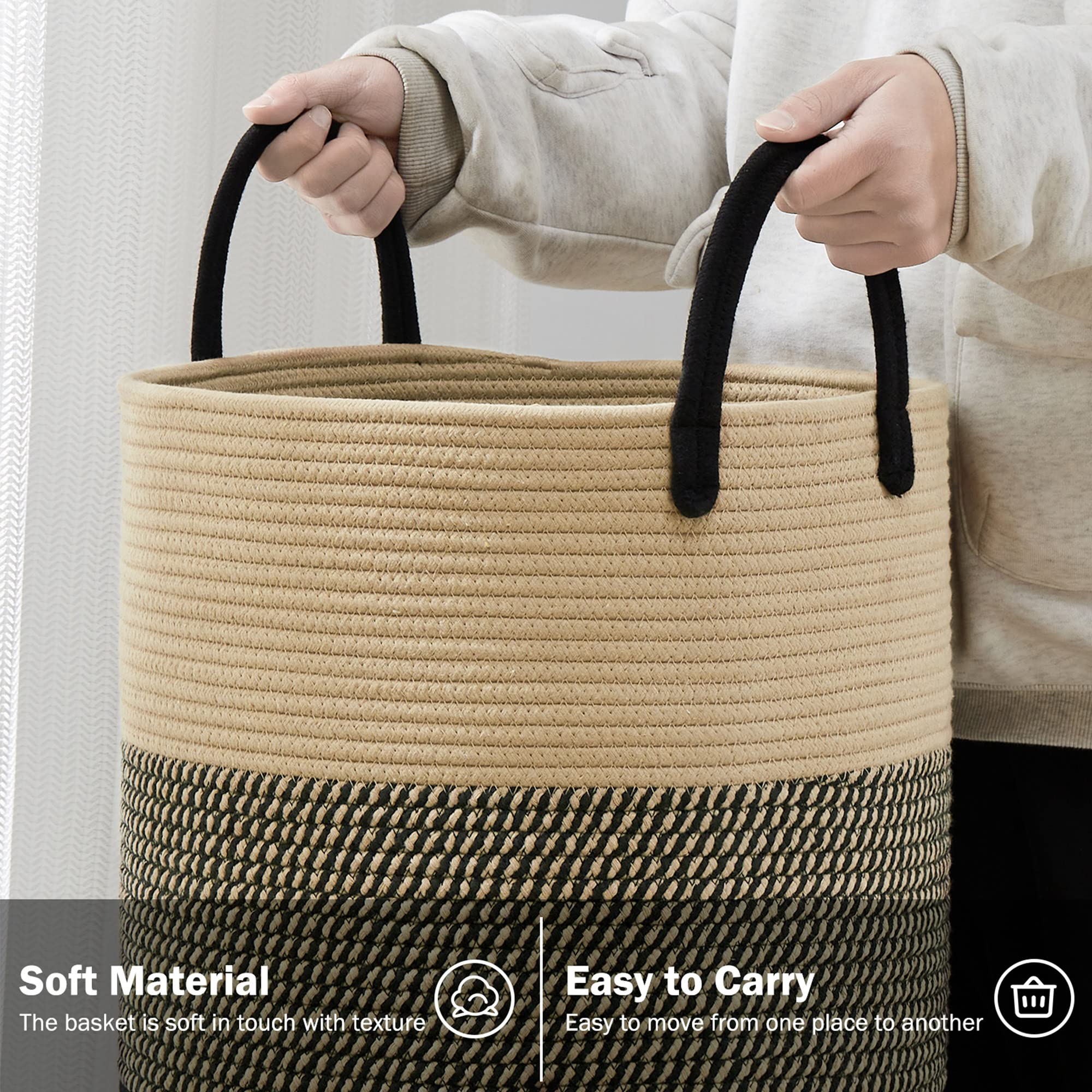 Woven Laundry Hamper Basket