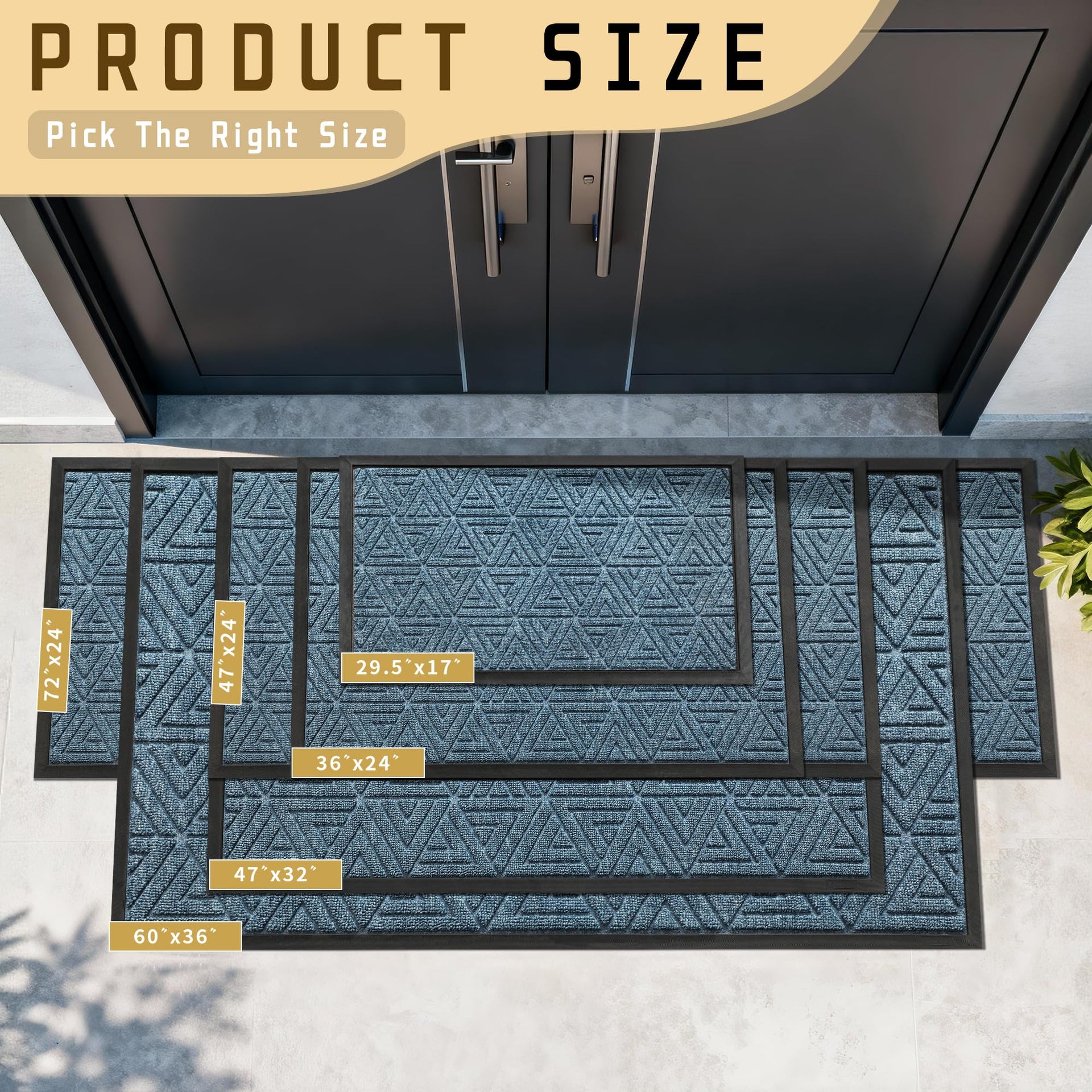 Outdoor Mats for Front Door 29.5x17