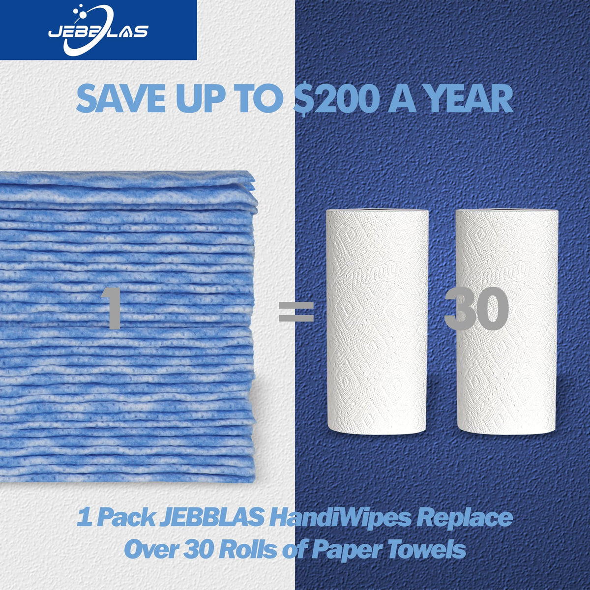Handi Wipes Reusable Cloths Dry Cleaning Cloths Dish Towel Kitchen Towel Handy Cleaning Wipes (50 Count)