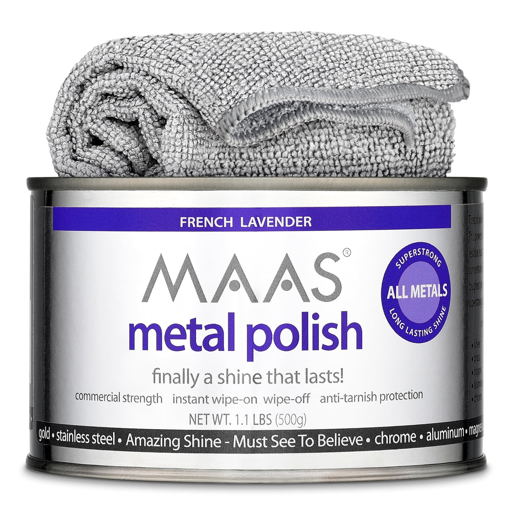 Metal Polish 1.1lb Can Plus Free Cloth (17.6 Ounce)