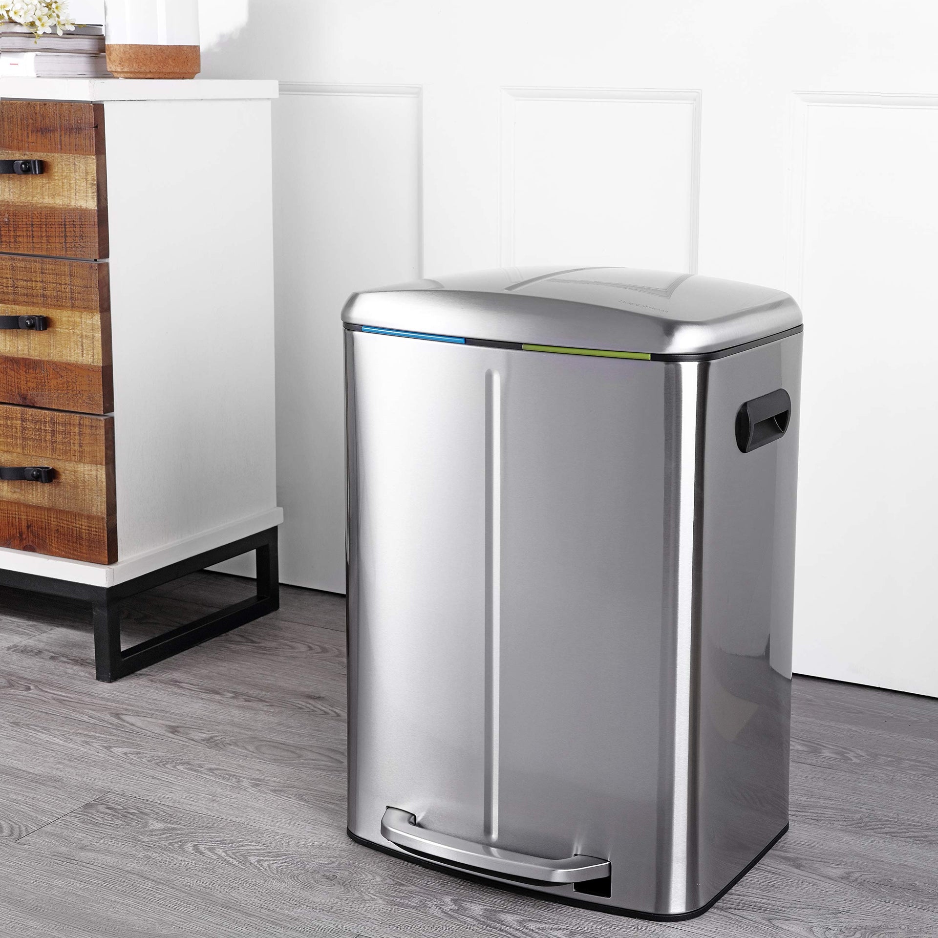 Marco 10.6 Gal Double Bucket Step Trash Can