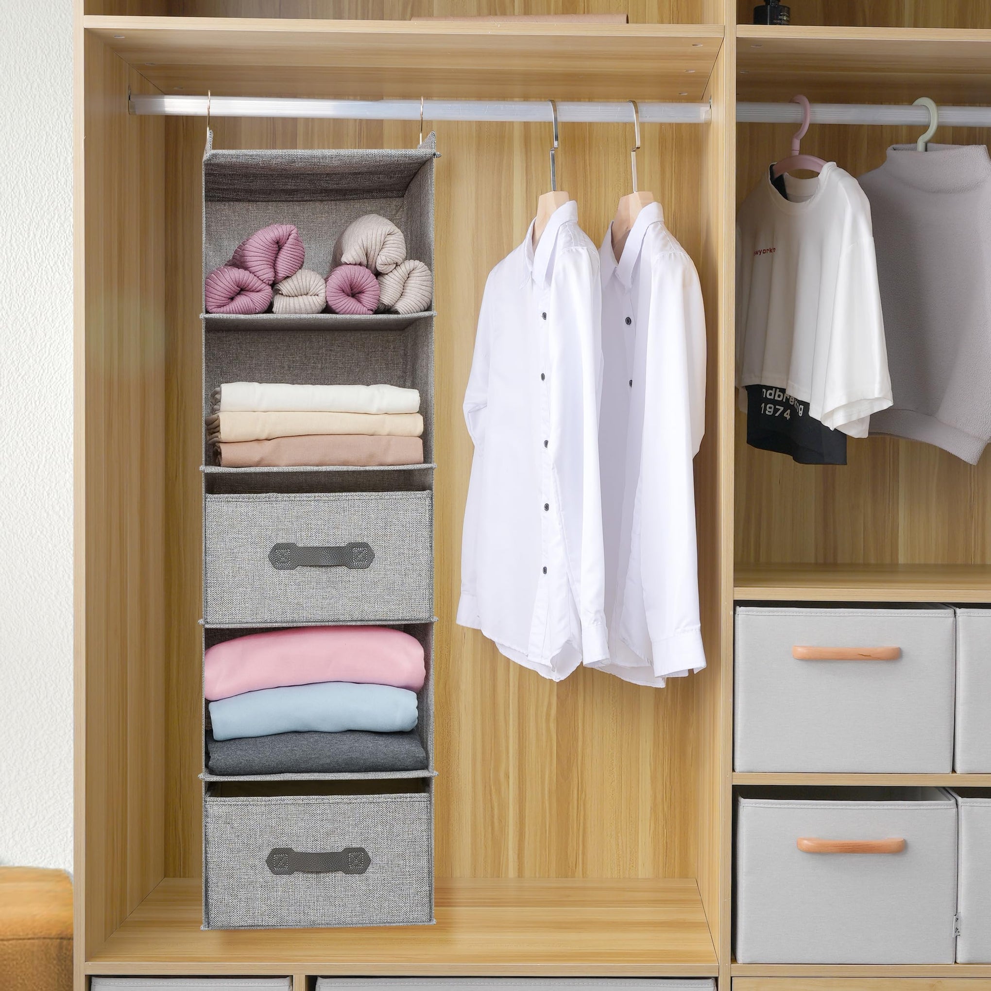 Large Hanging Sweater Organizer for Closet