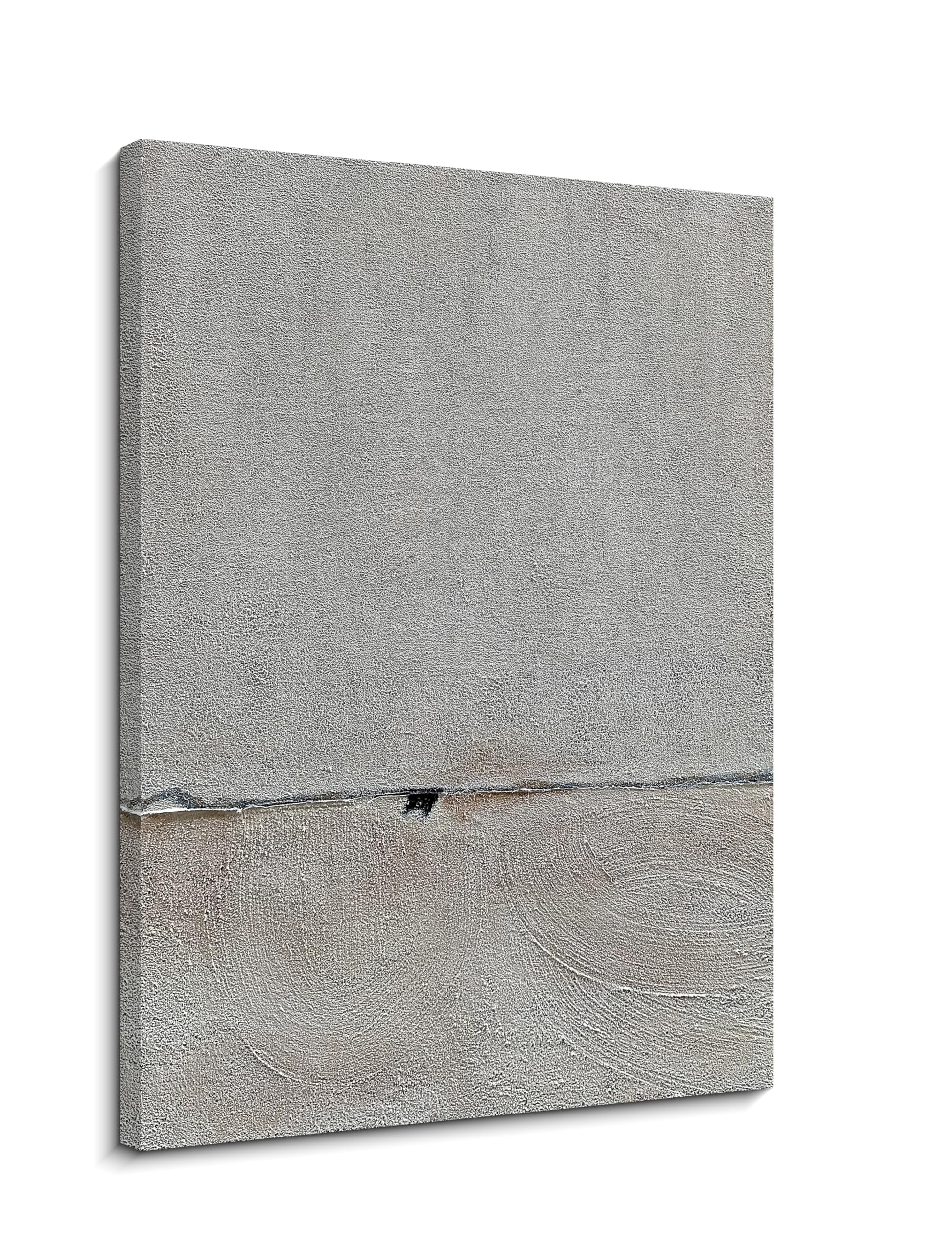 Hand painted Minimalist Black and White art canvas Abstract Oil painting 36x24 inch wall decorative art