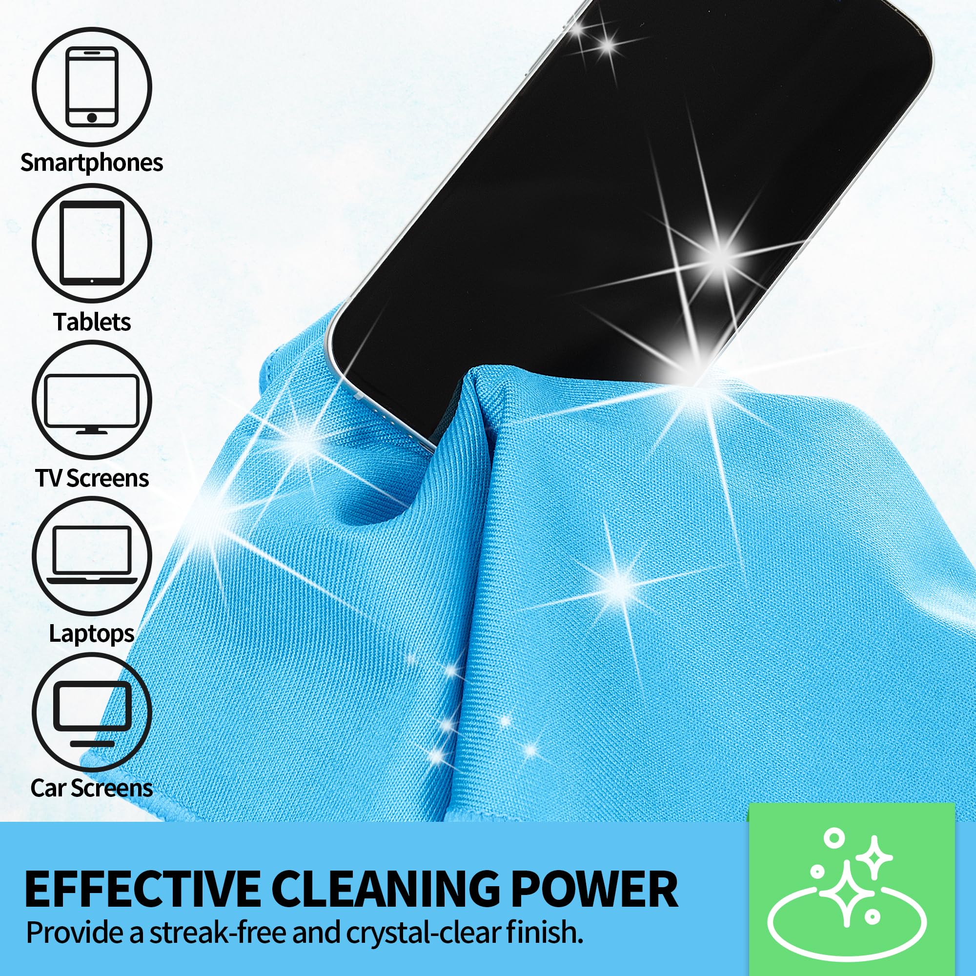 Microfiber Glass Cleaning Cloth (12 Count)
