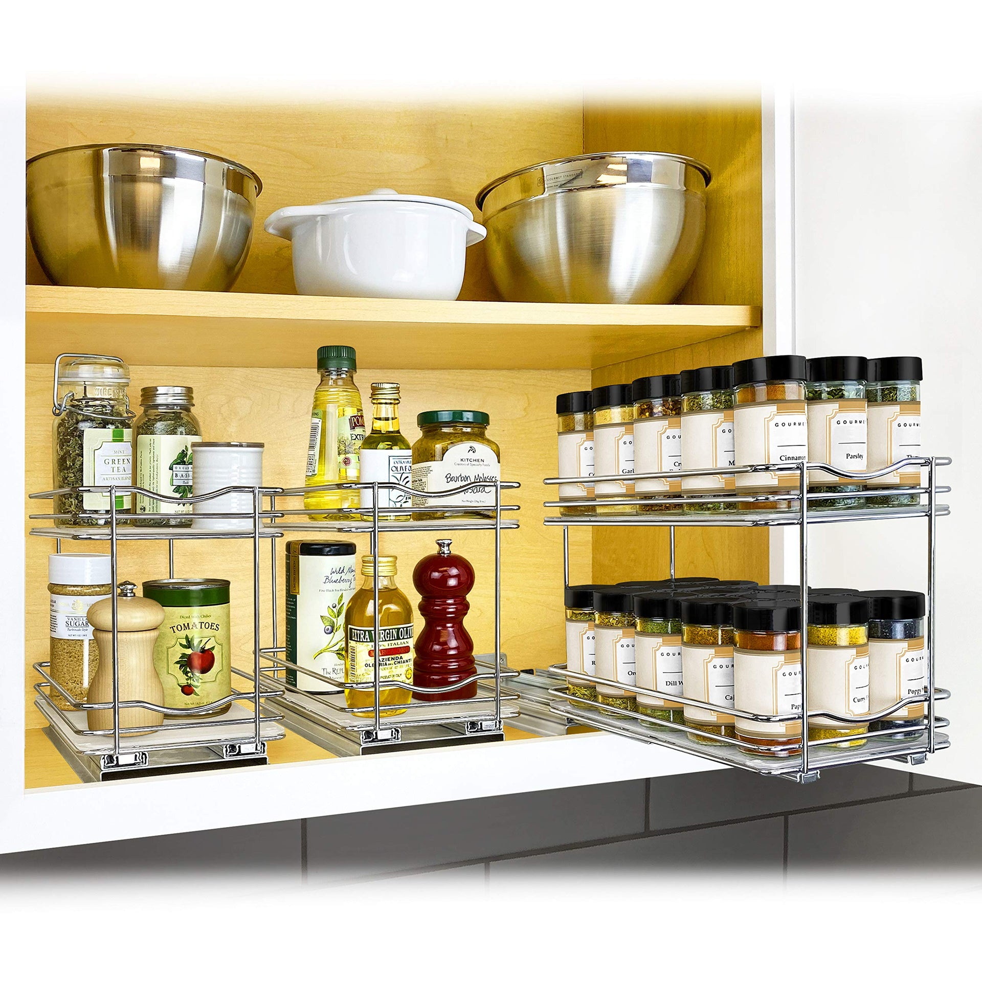 Pull Out Spice Organization for Cabinets