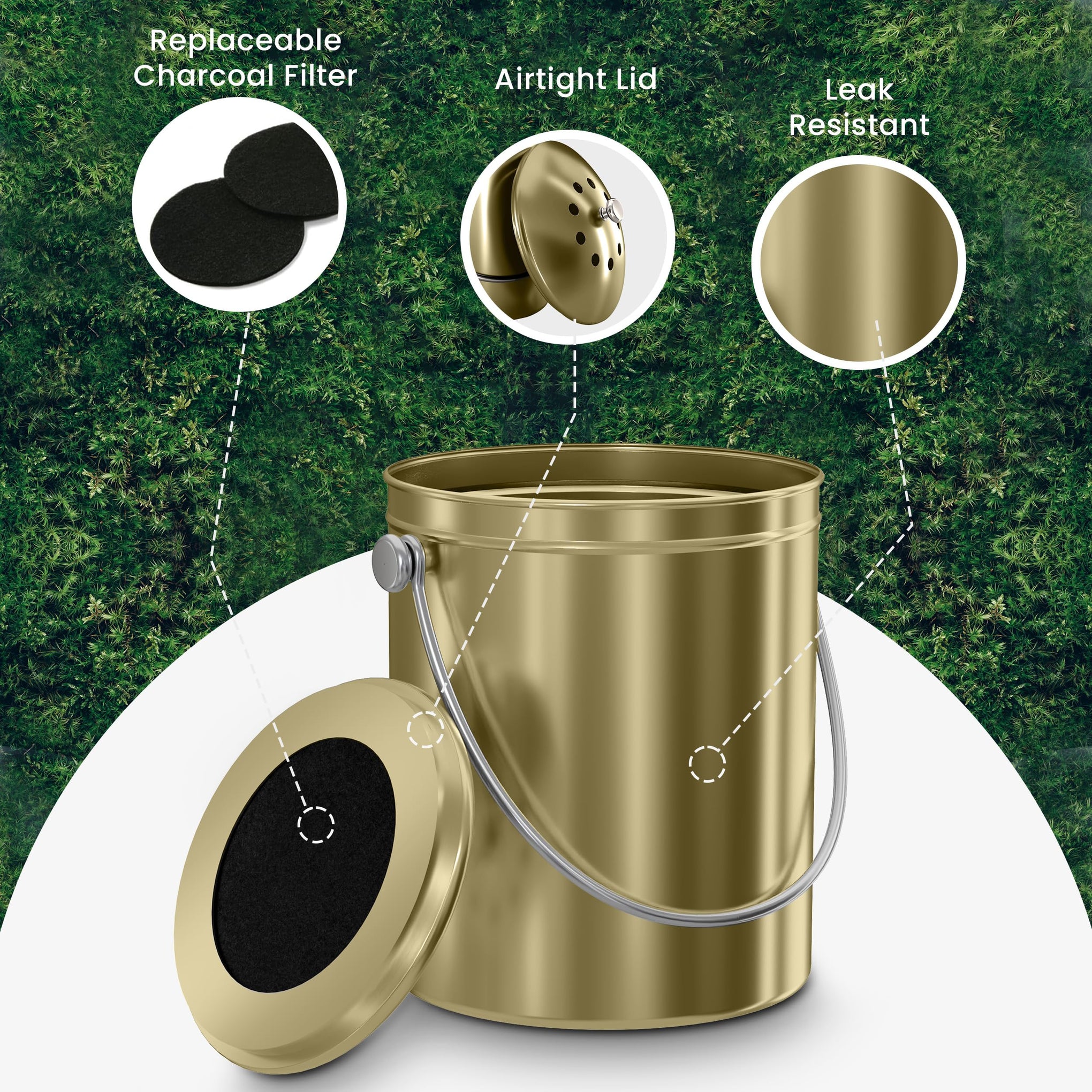 Countertop Compost Bin 1.3 Gallon