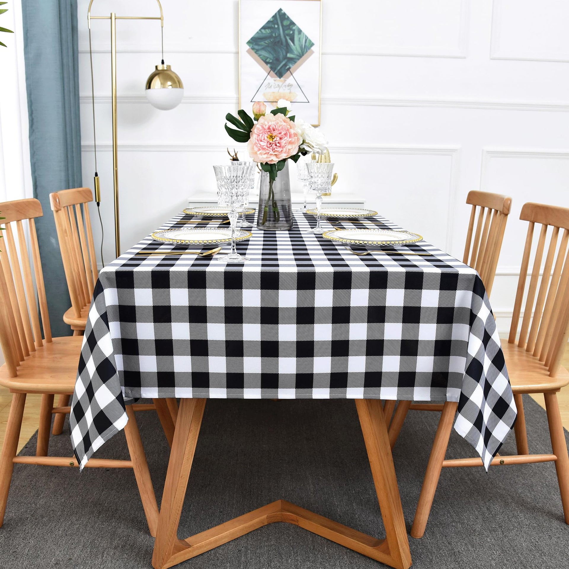 Waterproof Plaid Tablecloth Fabric