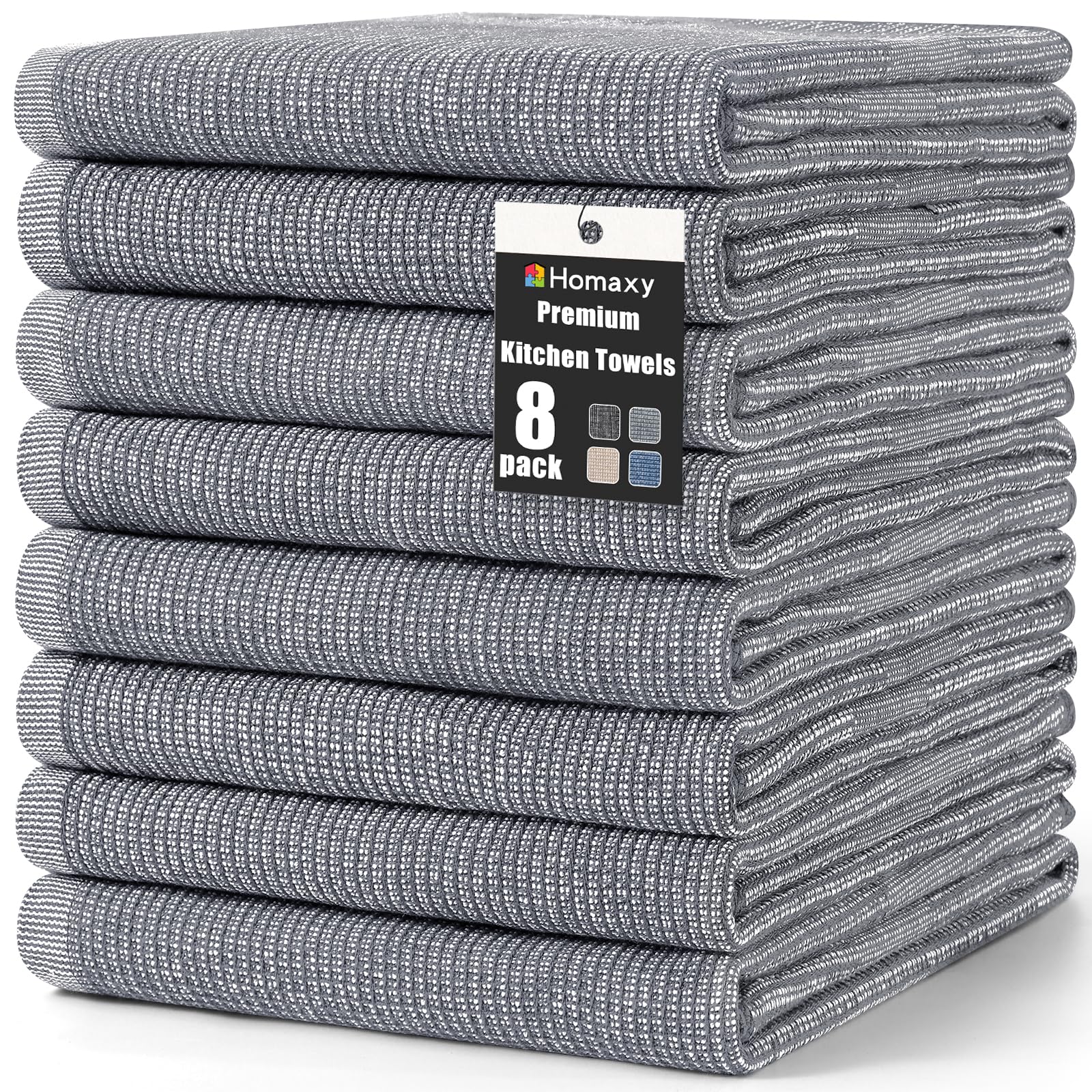 380 GSM Cotton Premium Kitchen Towels 8 Pack (8 Count)
