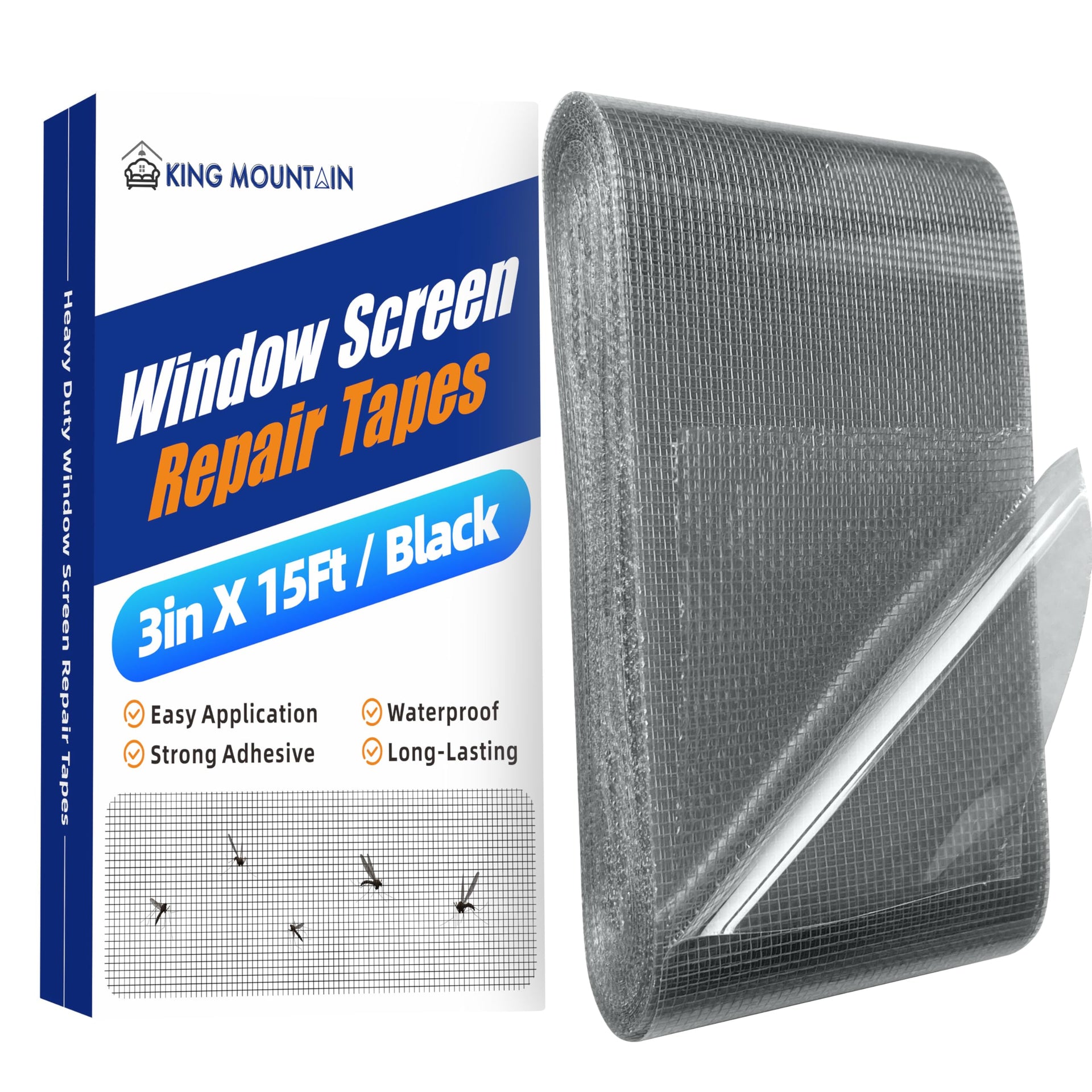 Black Window Screen Repair Tape (15 Foot)