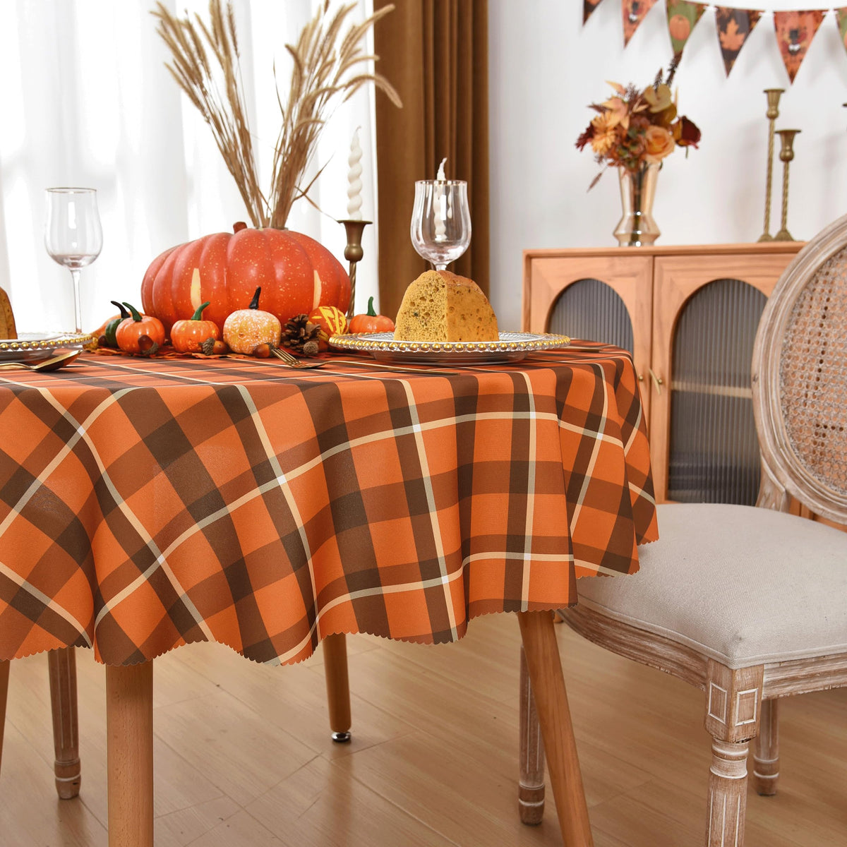 Waterproof Plaid Tablecloth Fabric