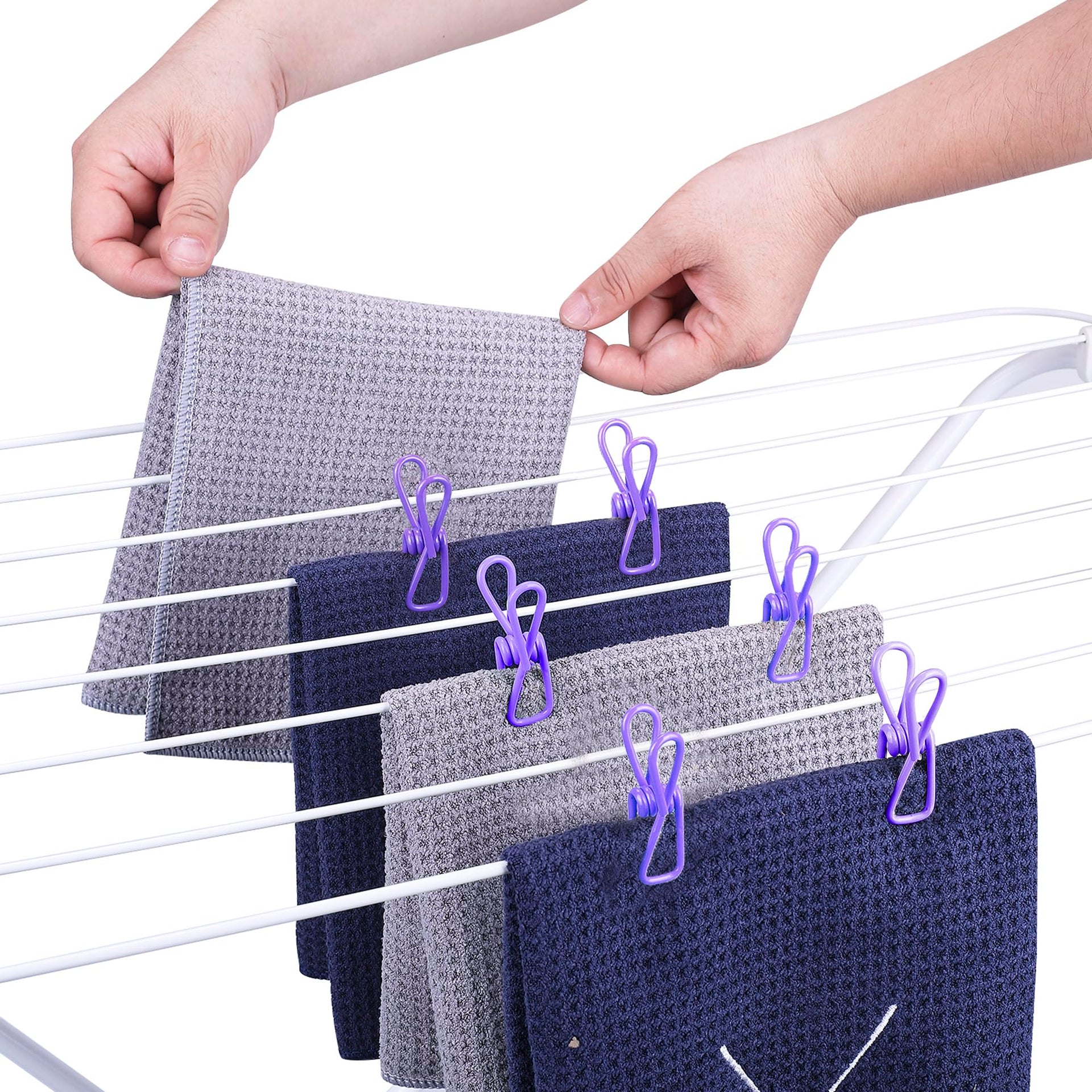 30 Pack Purple Chip Bag Clips for Food (30 Count)
