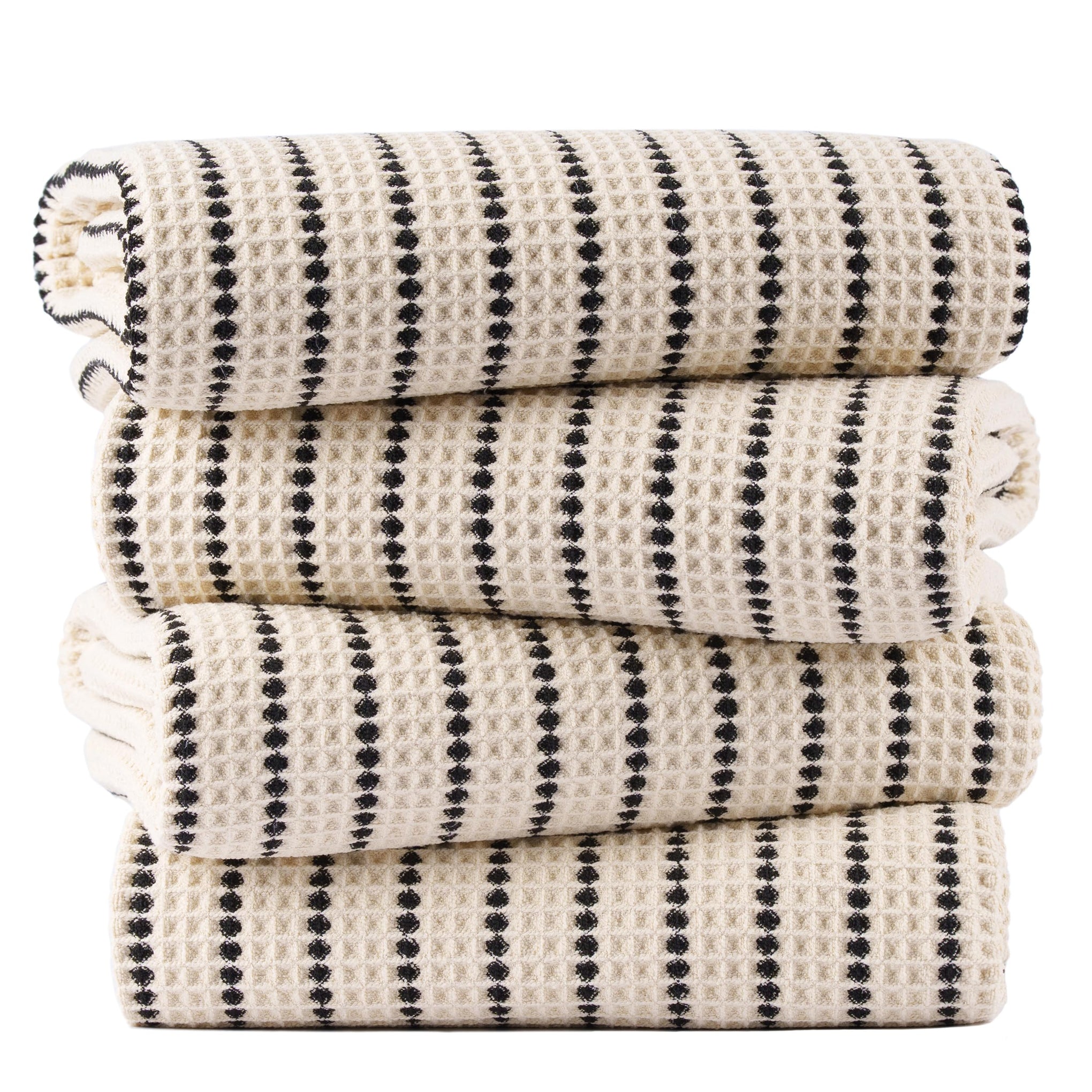 430 GSM Poly Blend Microfiber Quick Dry Waffle Bath Towel (4 Count)
