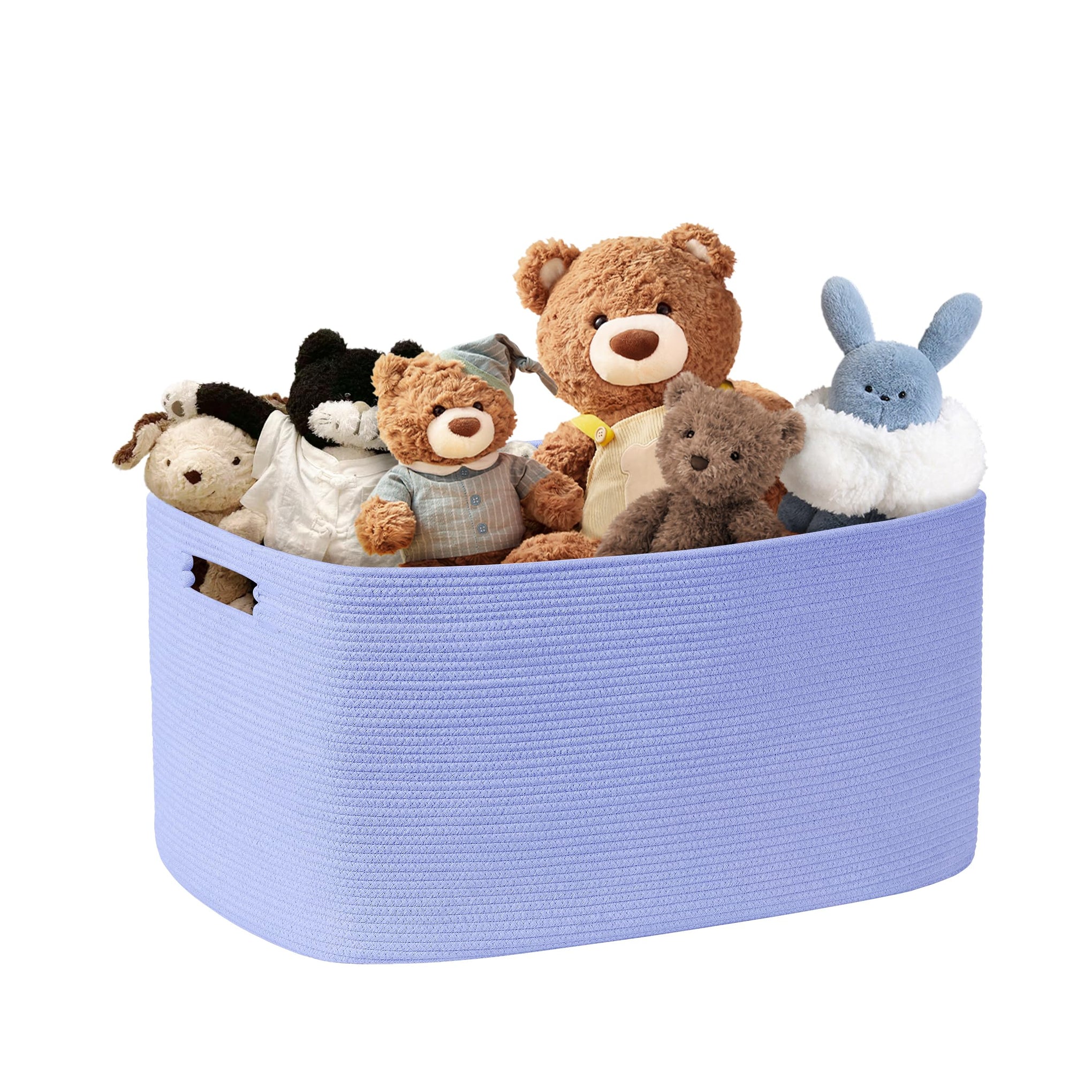 60L Woven Laundry Basket Hamper with Handles