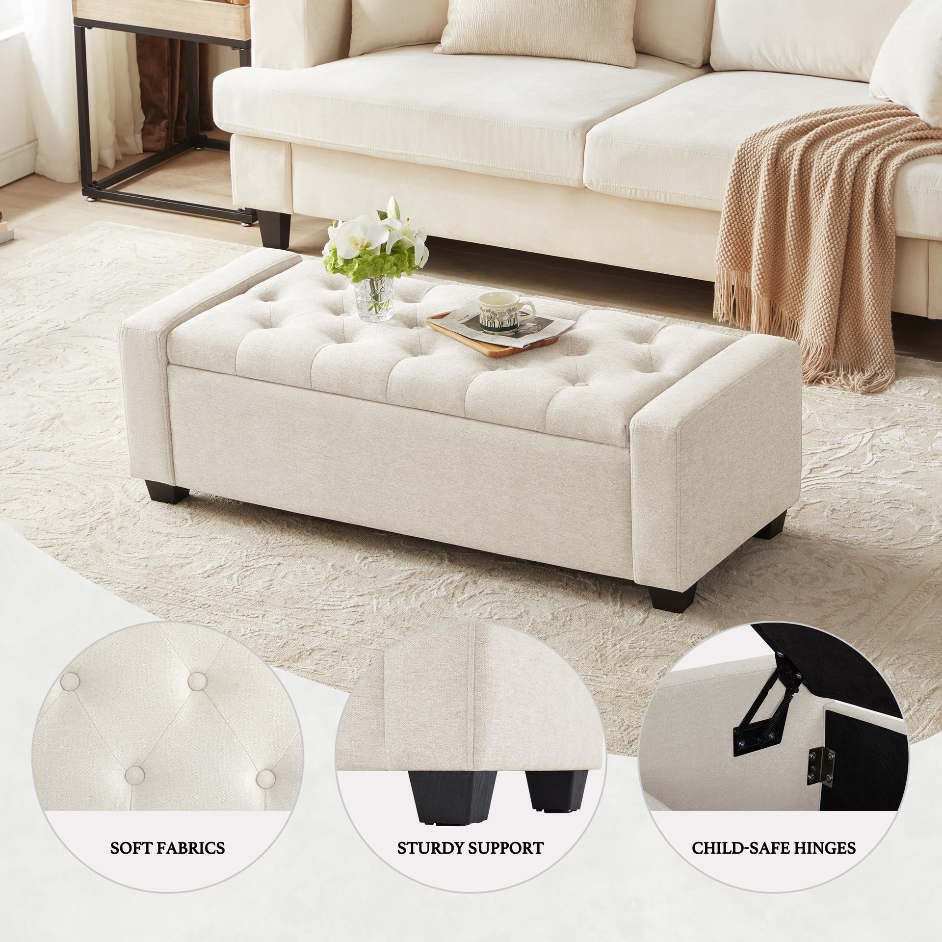 48" Ottoman with Storage