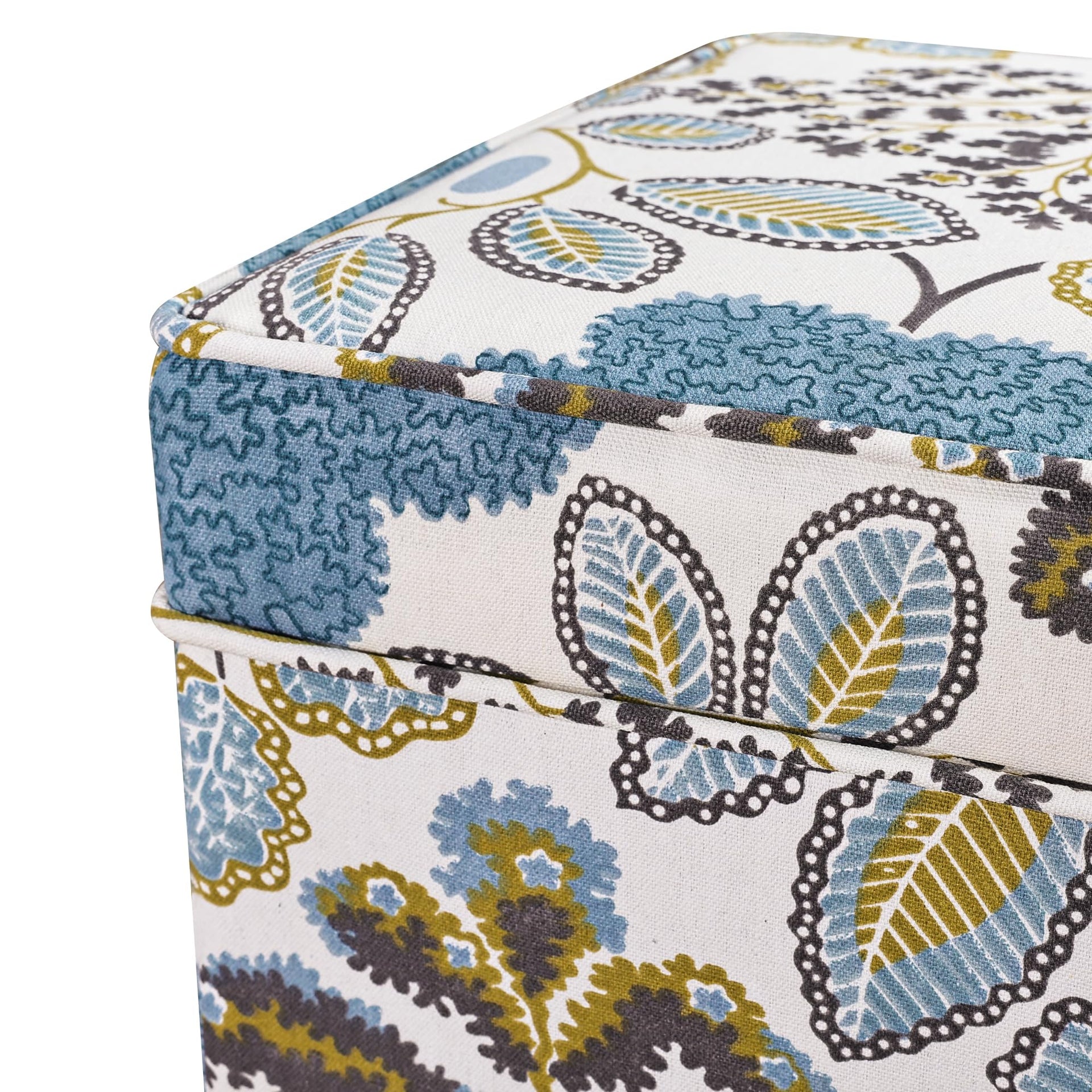 18 Inch Linen Storage Ottoman Cube
