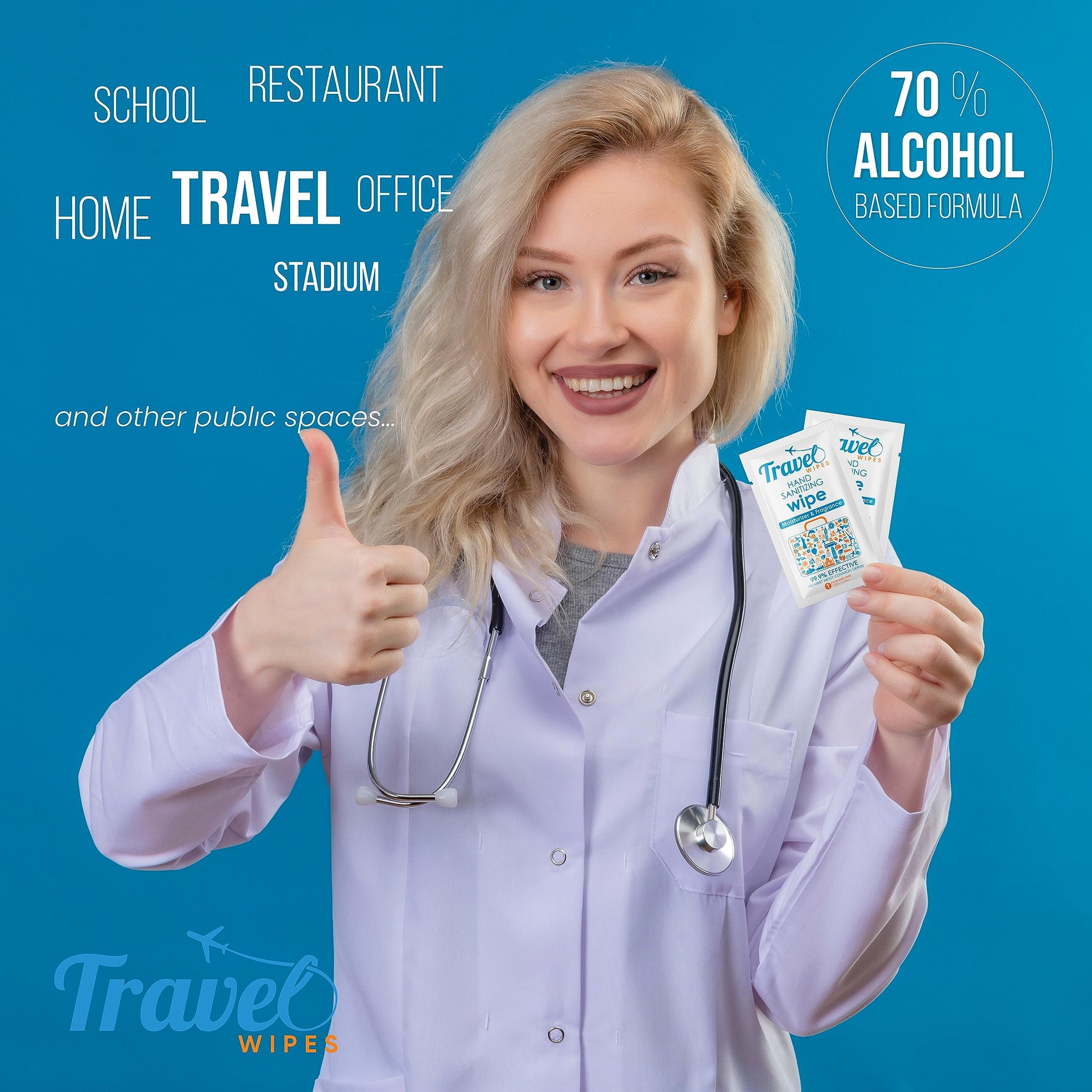 Hand Sanitizing Travel Wipes (30 Count)