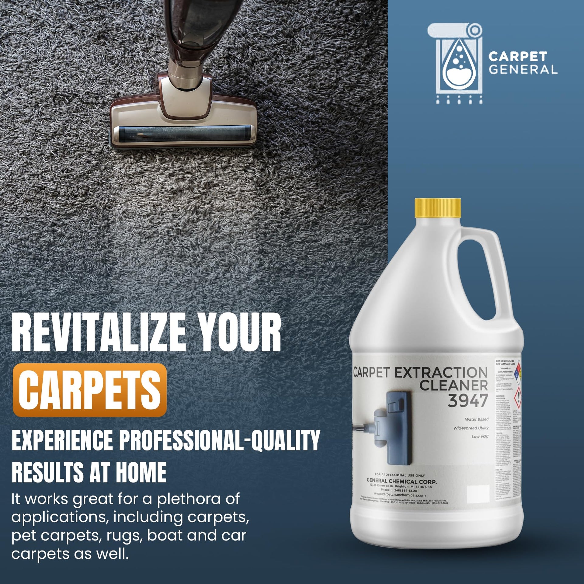 3947 Water Based Professional Carpet (128 Fl Oz)