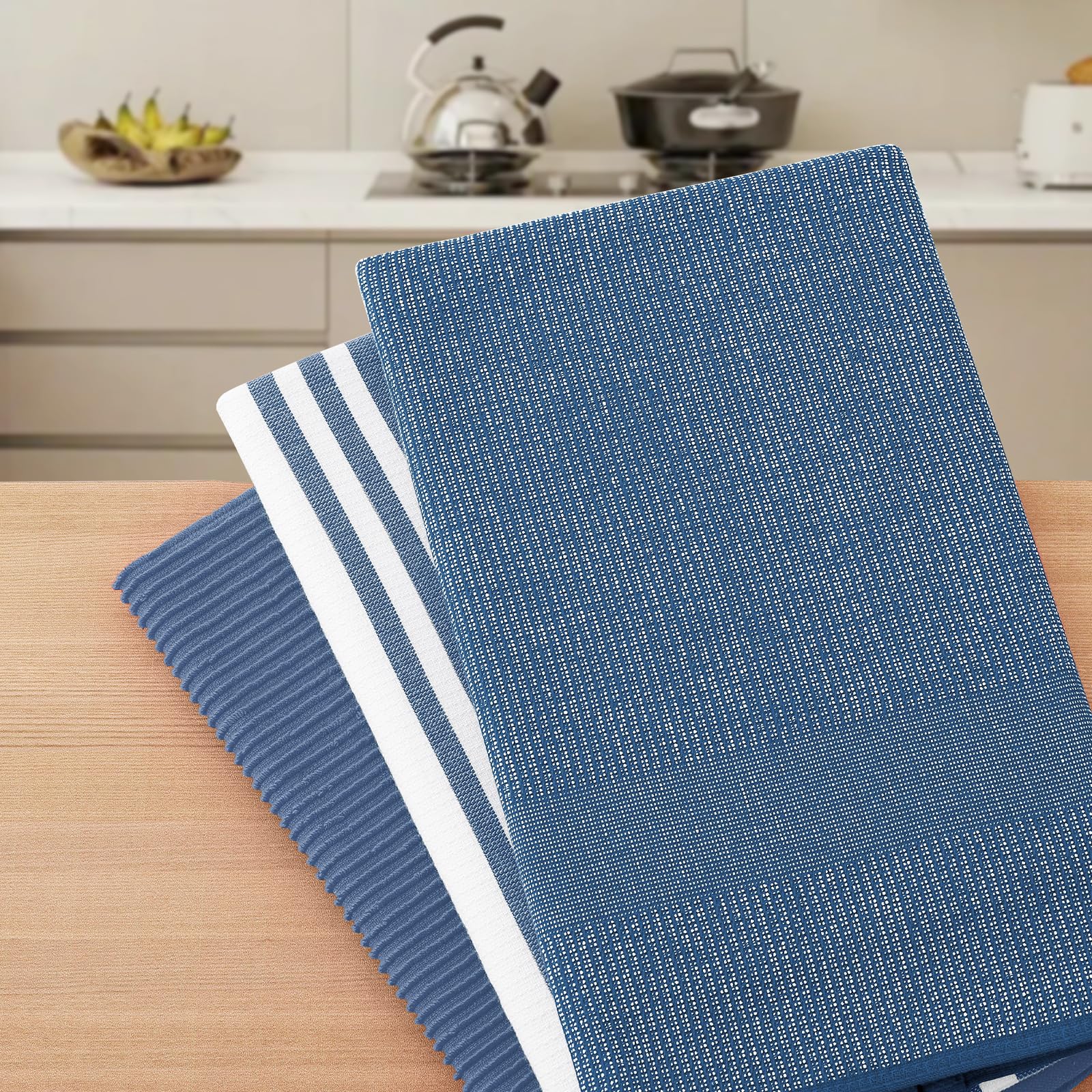 Cotton 380 GSM Premium Kitchen Towels (6 Count)