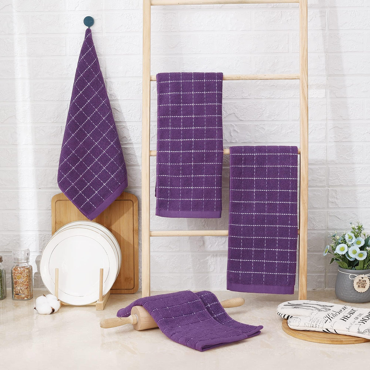 100% Cotton Terry Kitchen Towels (8 Count)