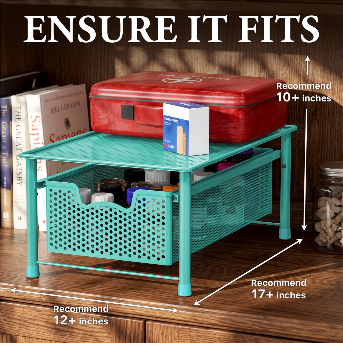 Stackable Cabinet Basket Drawer Organizer