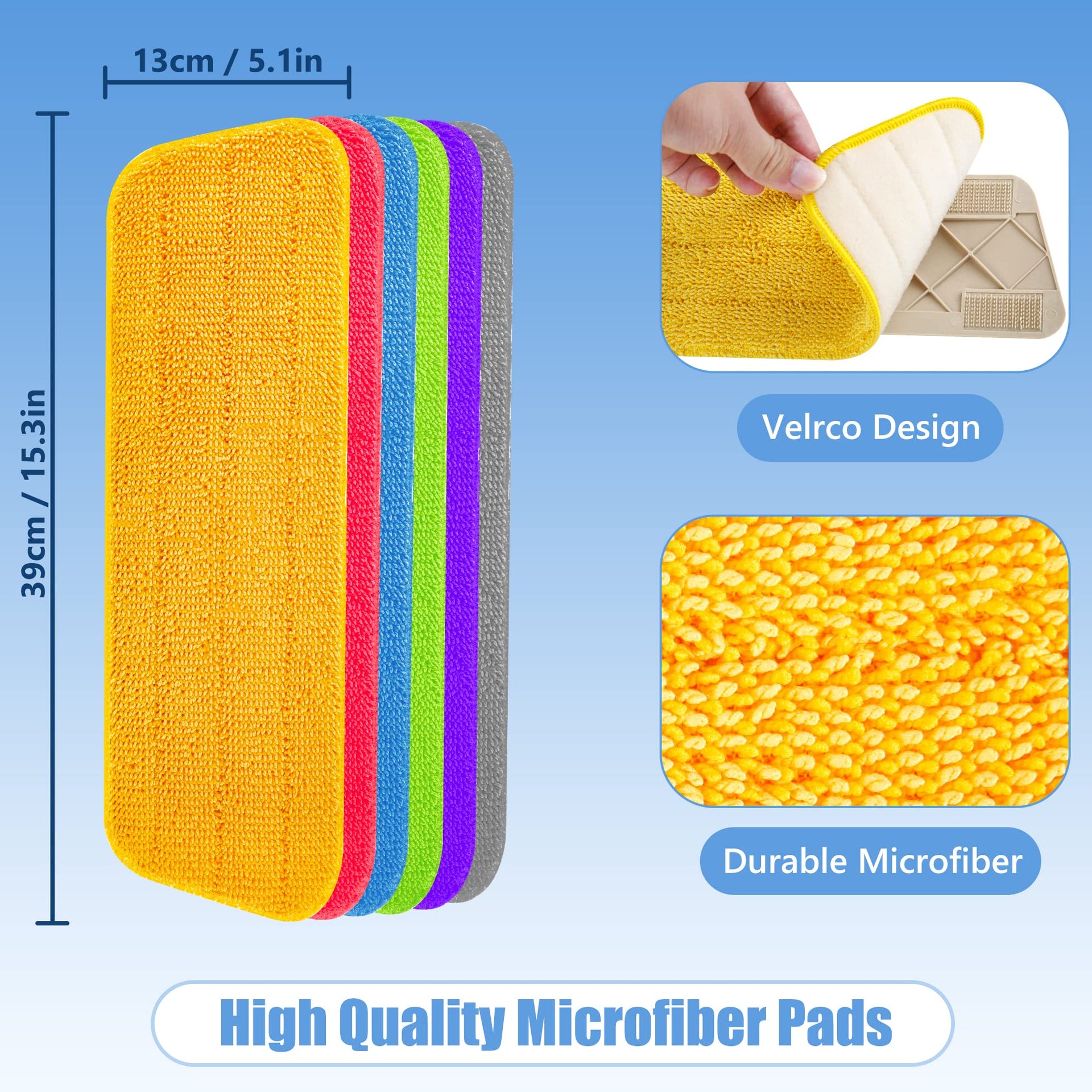 Reusable Mop Pads for Swiffer PowerMop (6 Count)