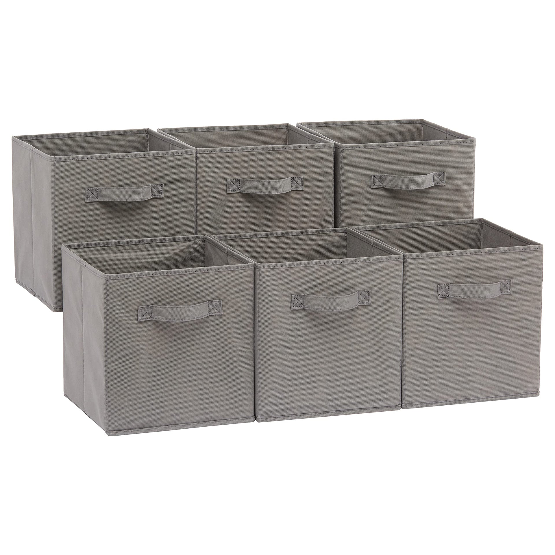 Collapsible Fabric Storage Cubes Organizer with Handles (6 Count)