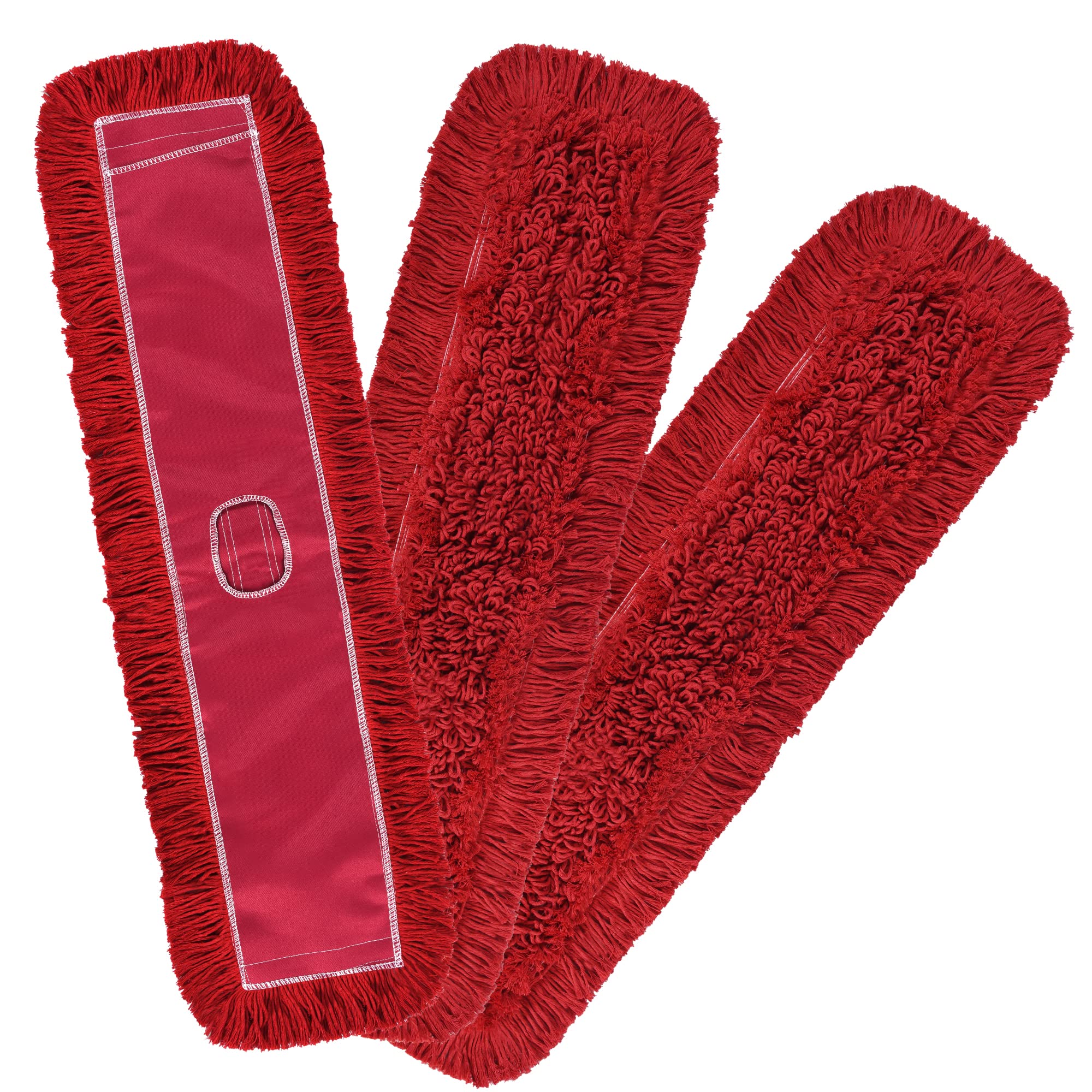 Matthew Cleaning 36'' Industrial Strength Cotton Dust Mop Refill Washable Replacement Heads for Residential & Commercial Use Fit Standard Dust Mop Frames (3 Count) - ModHome Supplies
