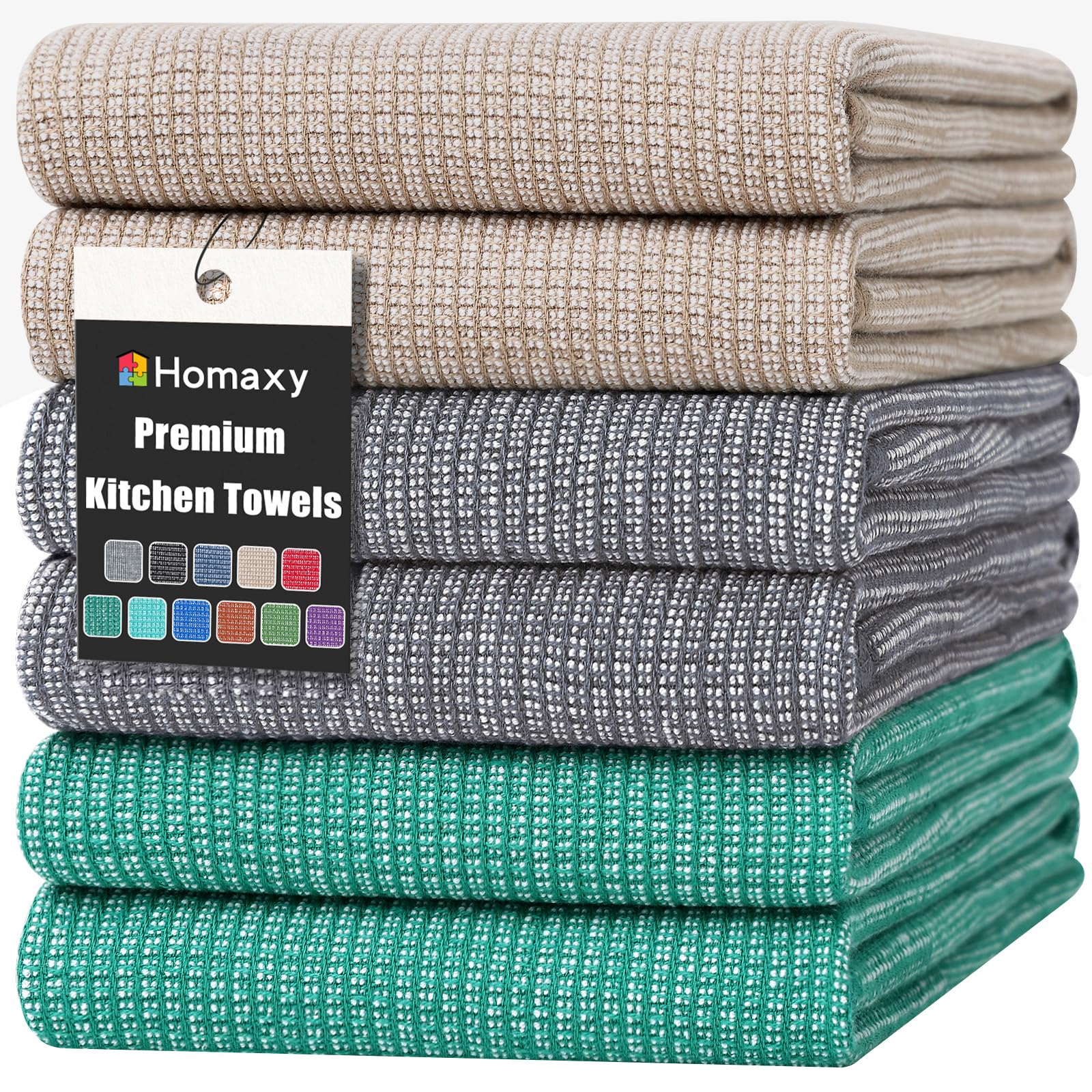 380 GSM Cotton Premium Kitchen Towels 6 Pack (6 Count)