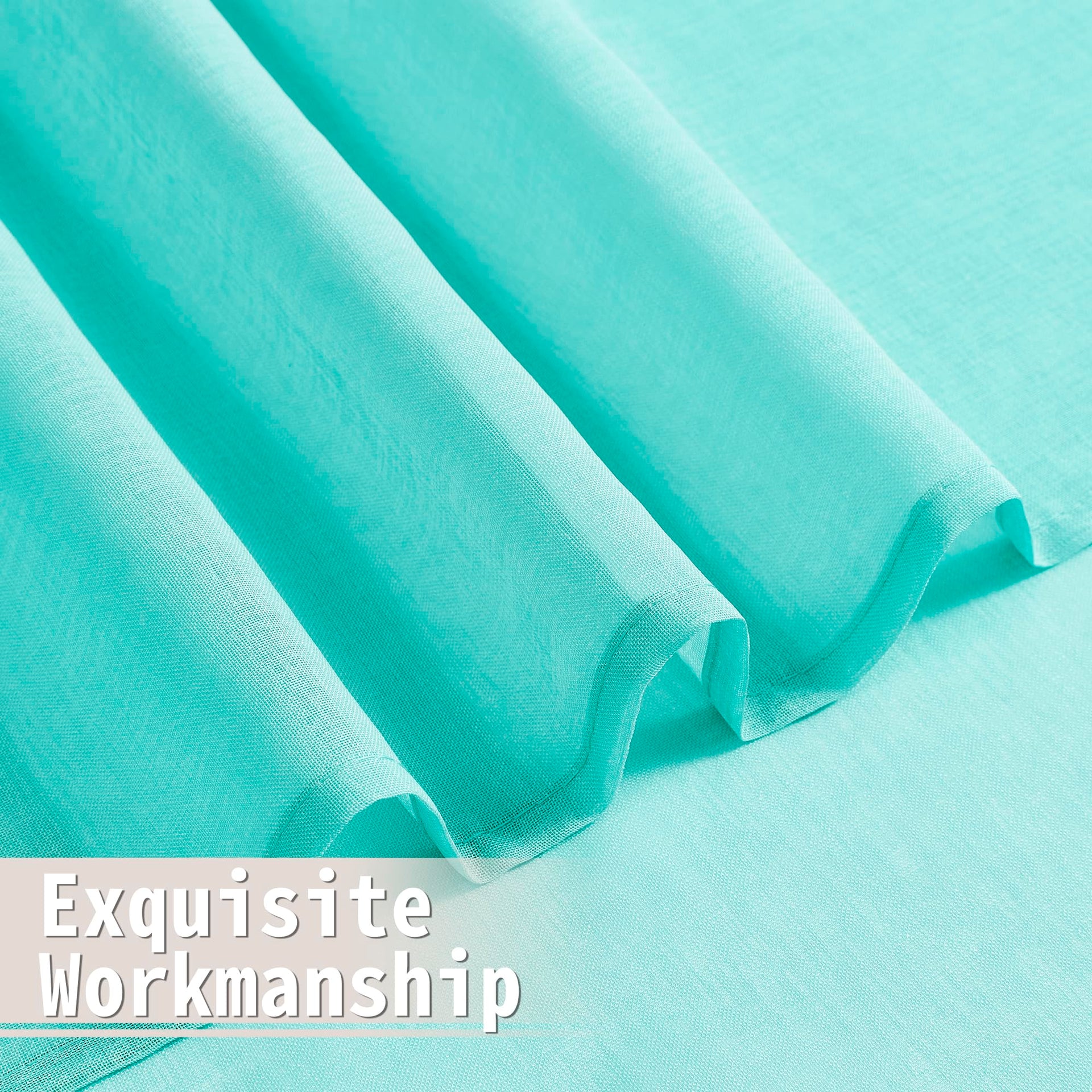 Sheer Door Curtains Closet Linen Textured Curtains Sheer Doorway Light Filtering Voile French Doors Rod Pocket Curtain Patio Glass Door