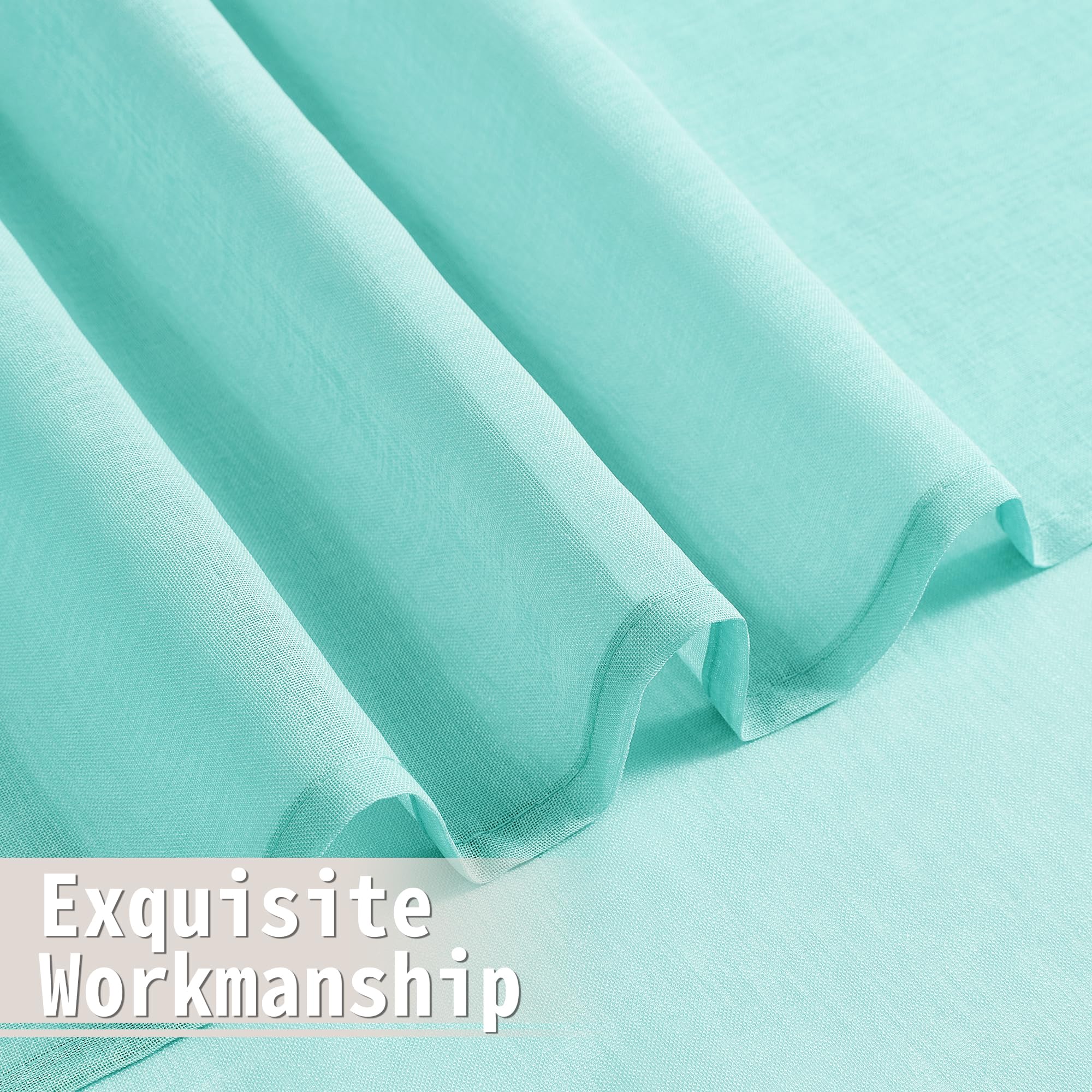 Sheer Door Curtains Closet Linen Textured Curtains Sheer Doorway Light Filtering Voile French Doors Rod Pocket Curtain Patio Glass Door