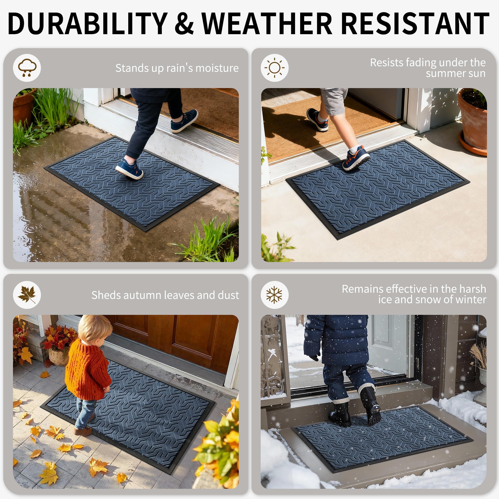 Front Door Mat Outside Entrance 29.5x17