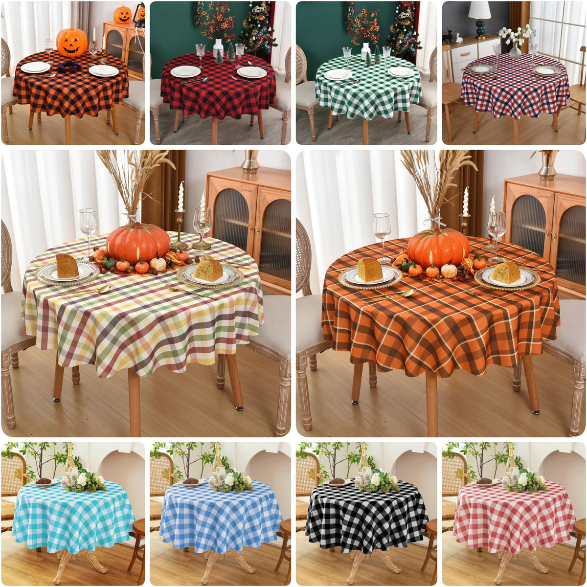 Waterproof Plaid Tablecloth Fabric