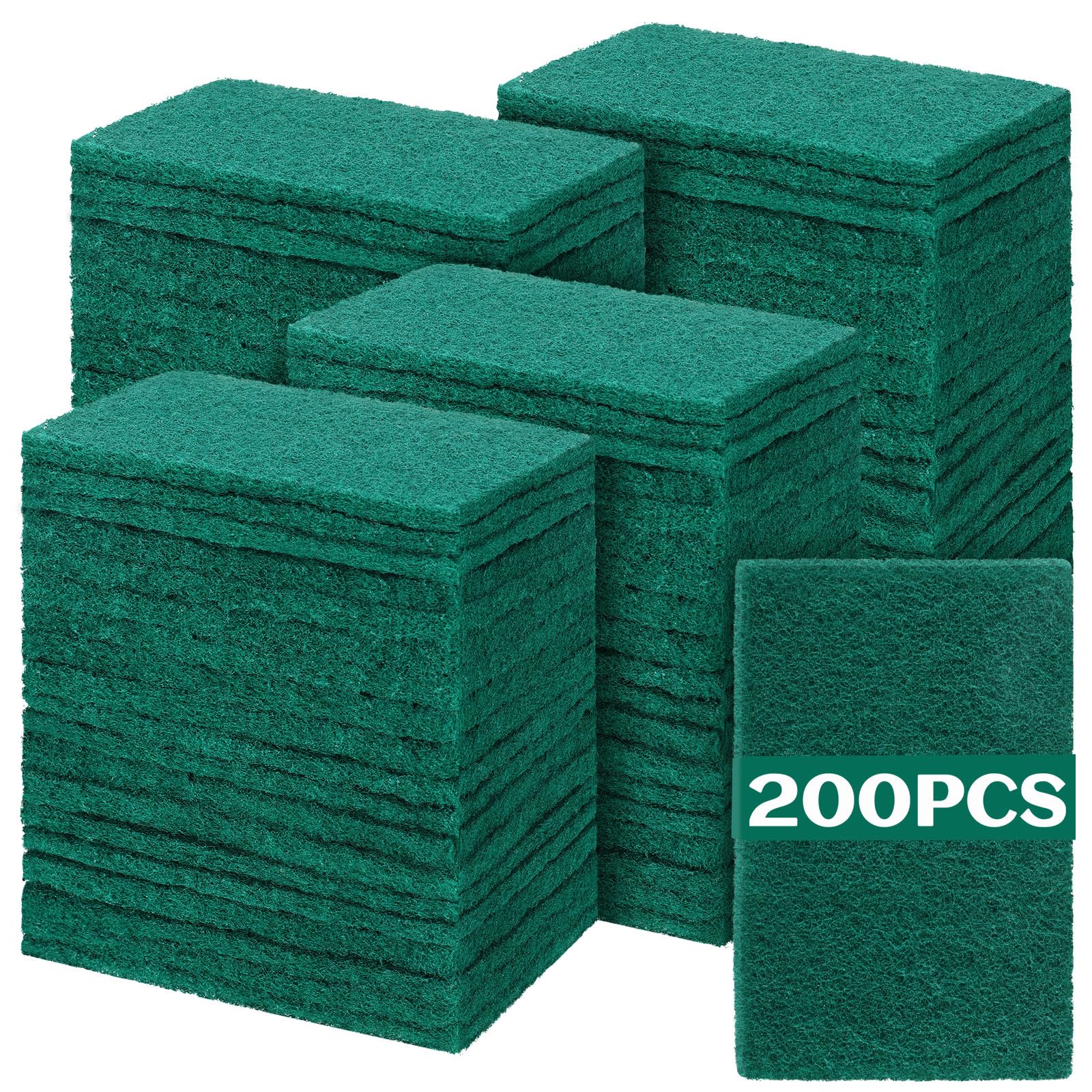 200 Pcs Non Scratch Scouring Pads for Kitchen Dish