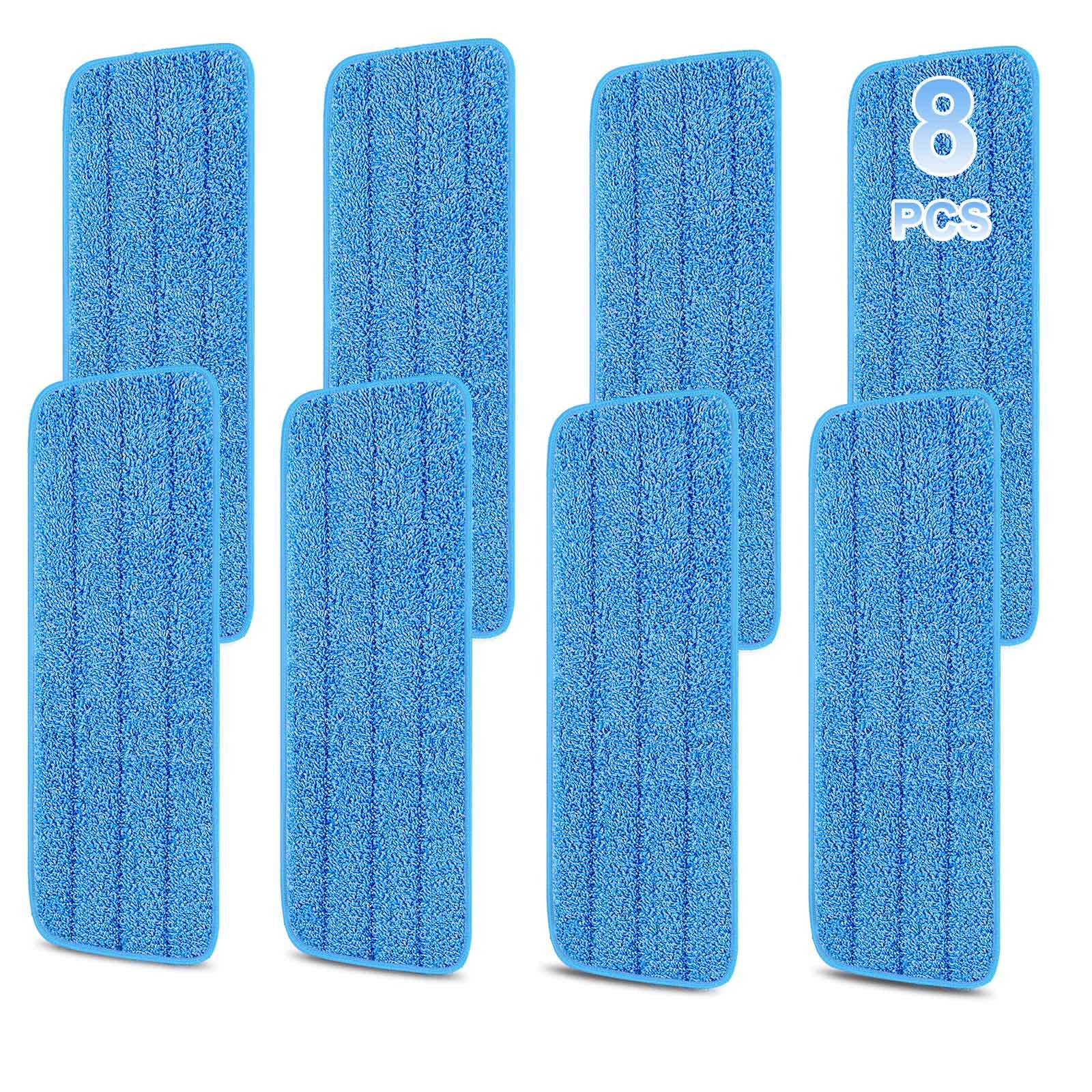 8 Pack 16.5 inch Reusable Mop Pads Microfiber Spray Mop Replacement Heads for Wet (8 Ounce)