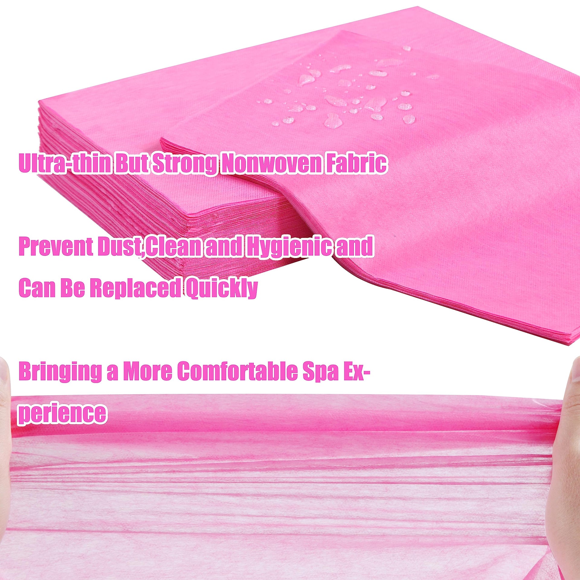Disposable Bed Sheets for Massage Table 100 Pcs 31" x 71" Waterproof Massage Table Sheets Soft Non Woven Fabric SPA Massage Table Bed Cover Breathable for Beauty Tattoos Waxing Travel (100 Count)