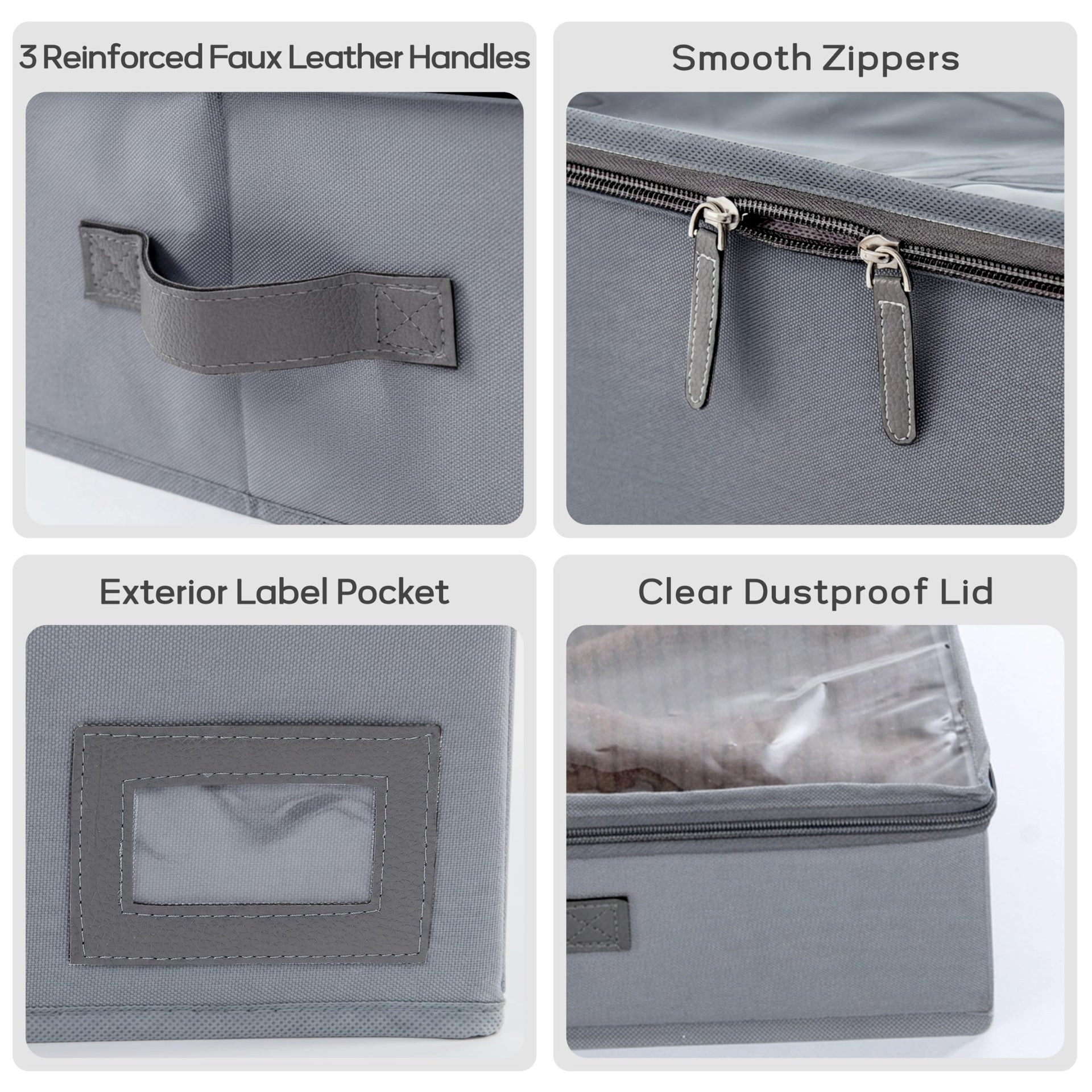 4" Low Profile Under Bed Storage Bins (2 Count)