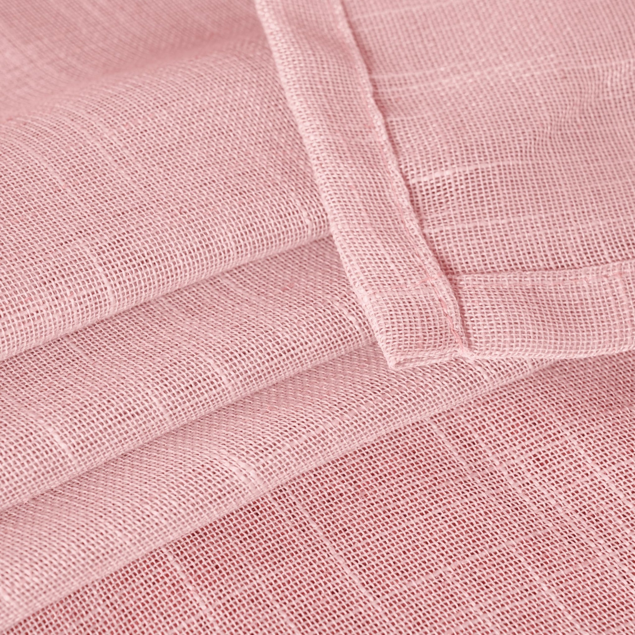 Light Pink Linen Curtains 63 Inch Length for Living Room (2 Count)