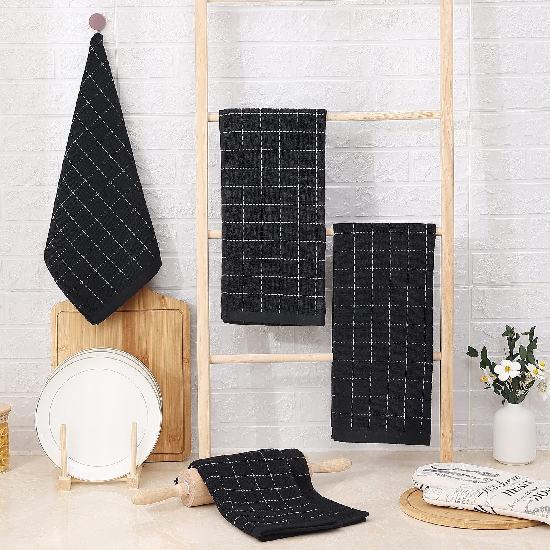 100% Cotton Terry Kitchen Towels (6 Count)