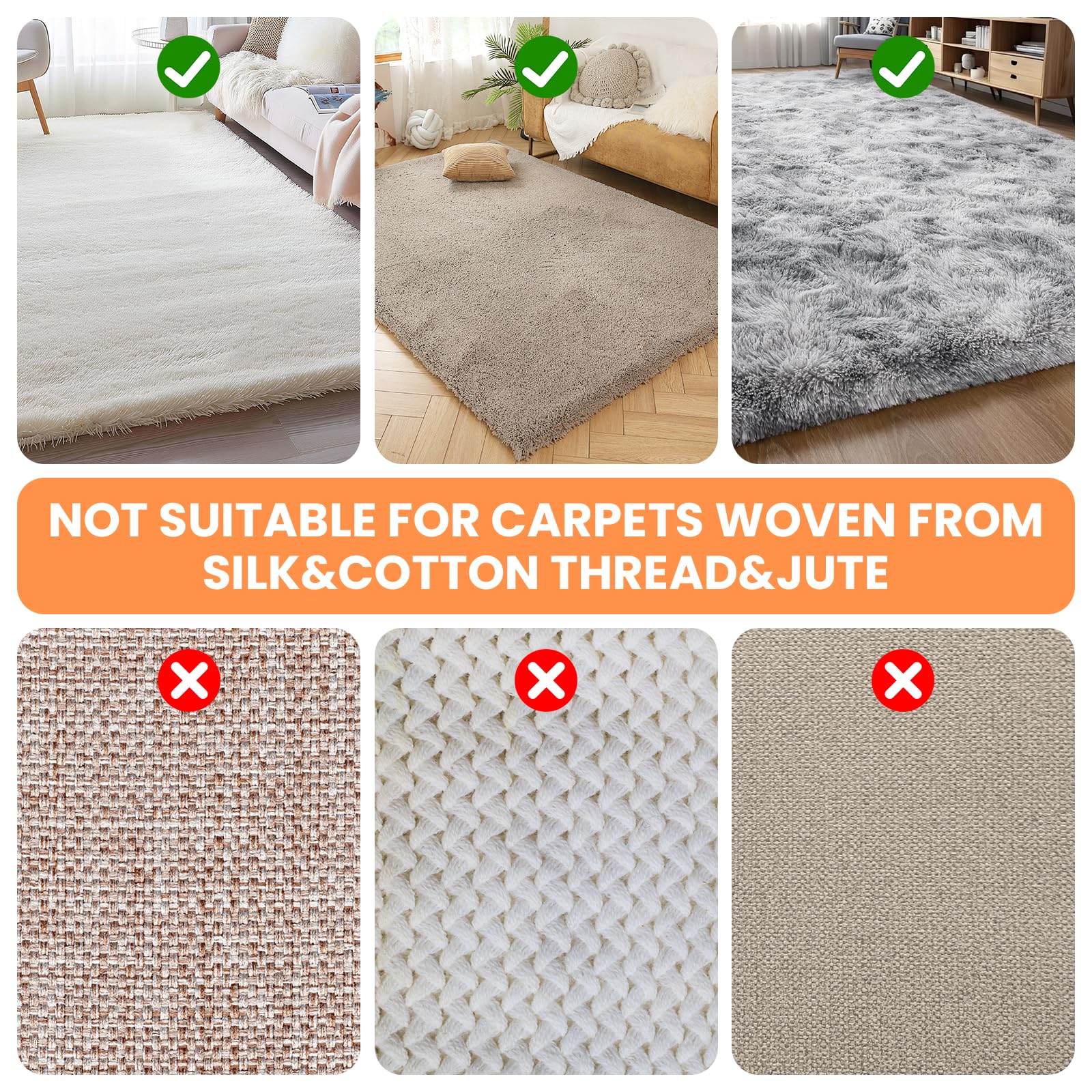 3 in 1 Carpet Rake for Pet Hair Removal