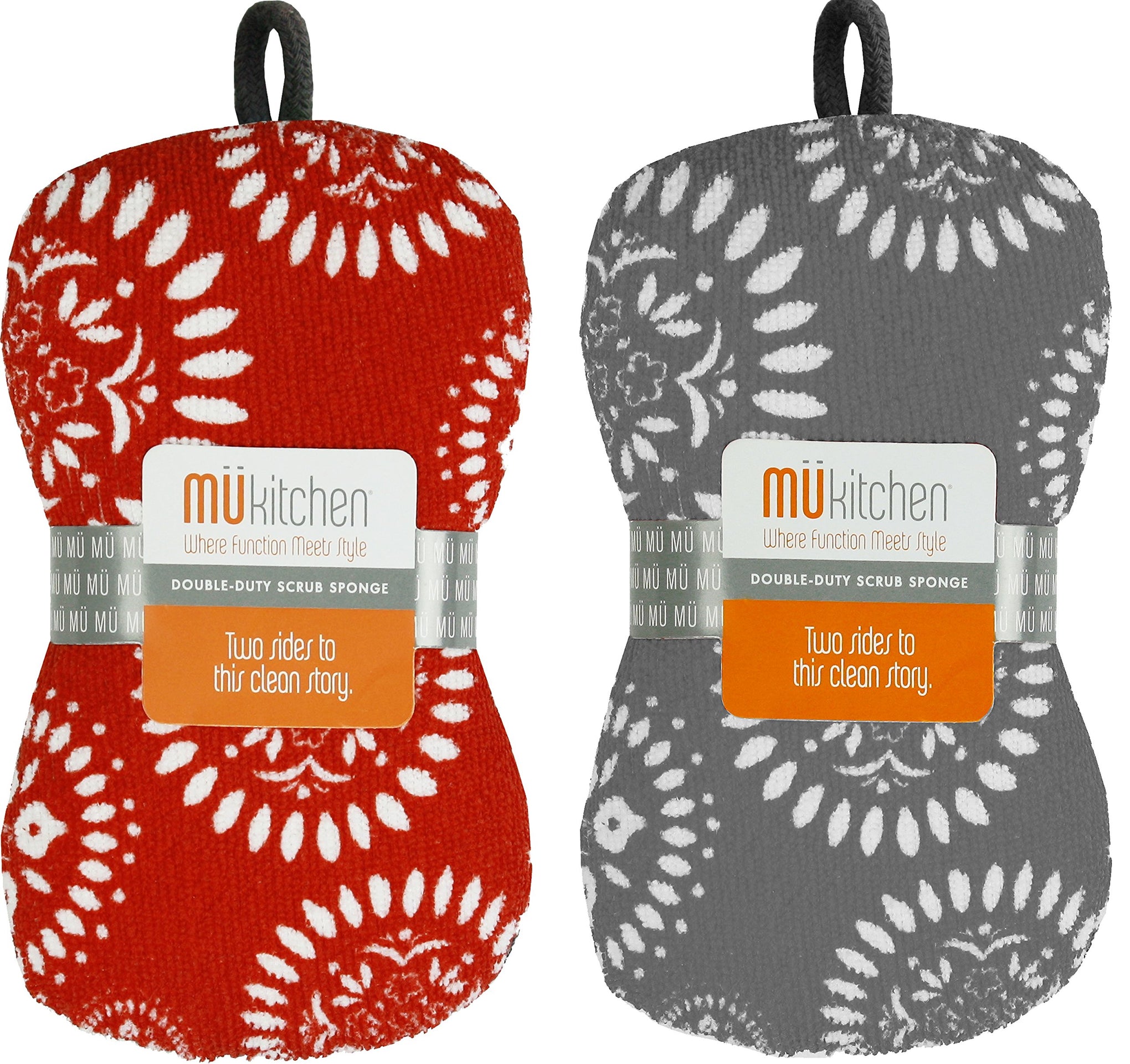 MÜkitchen Premium Microfiber Sponge Set for Dishes and Cleaning (2 Count)