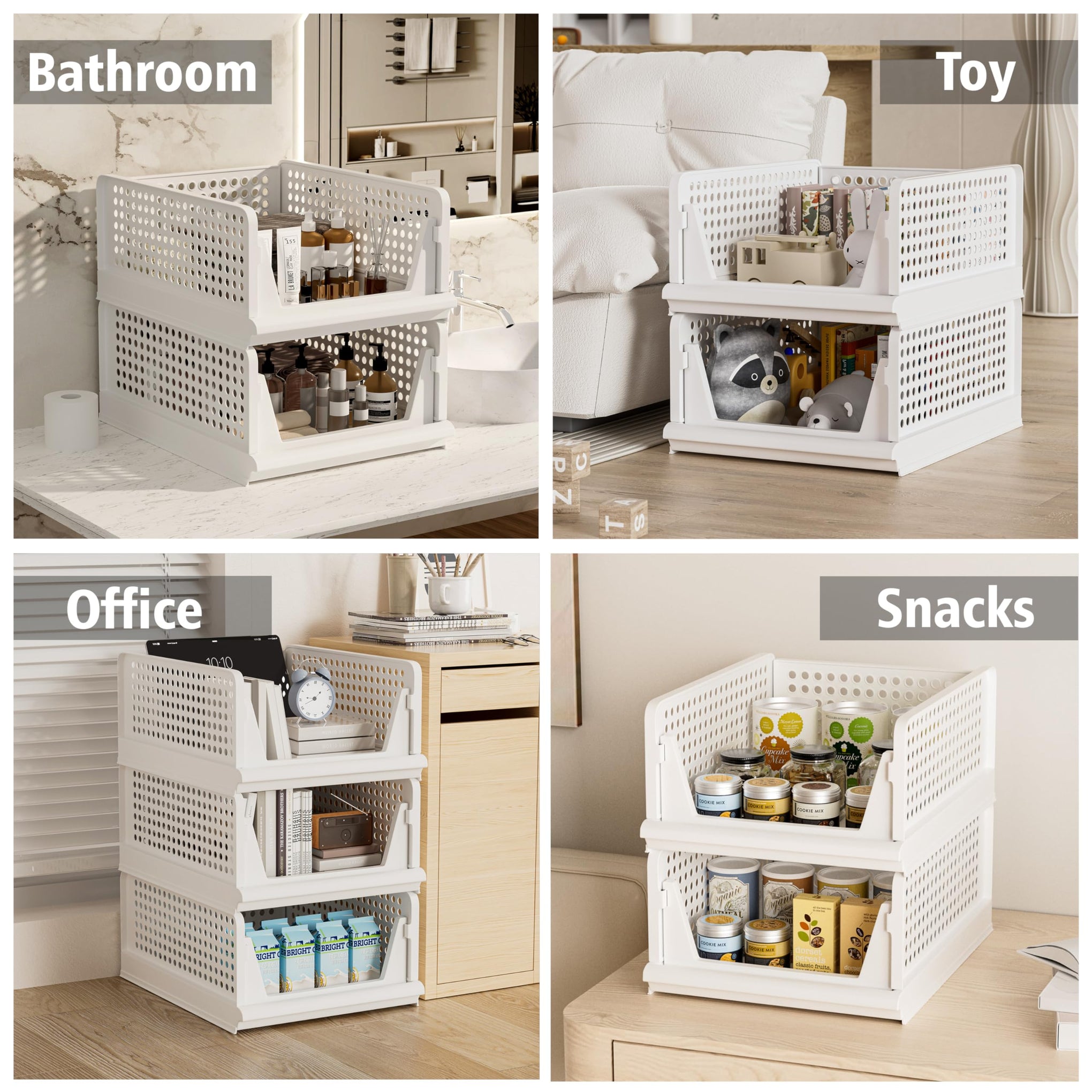 5 Pack Stackable Storage Bins (5 Count)