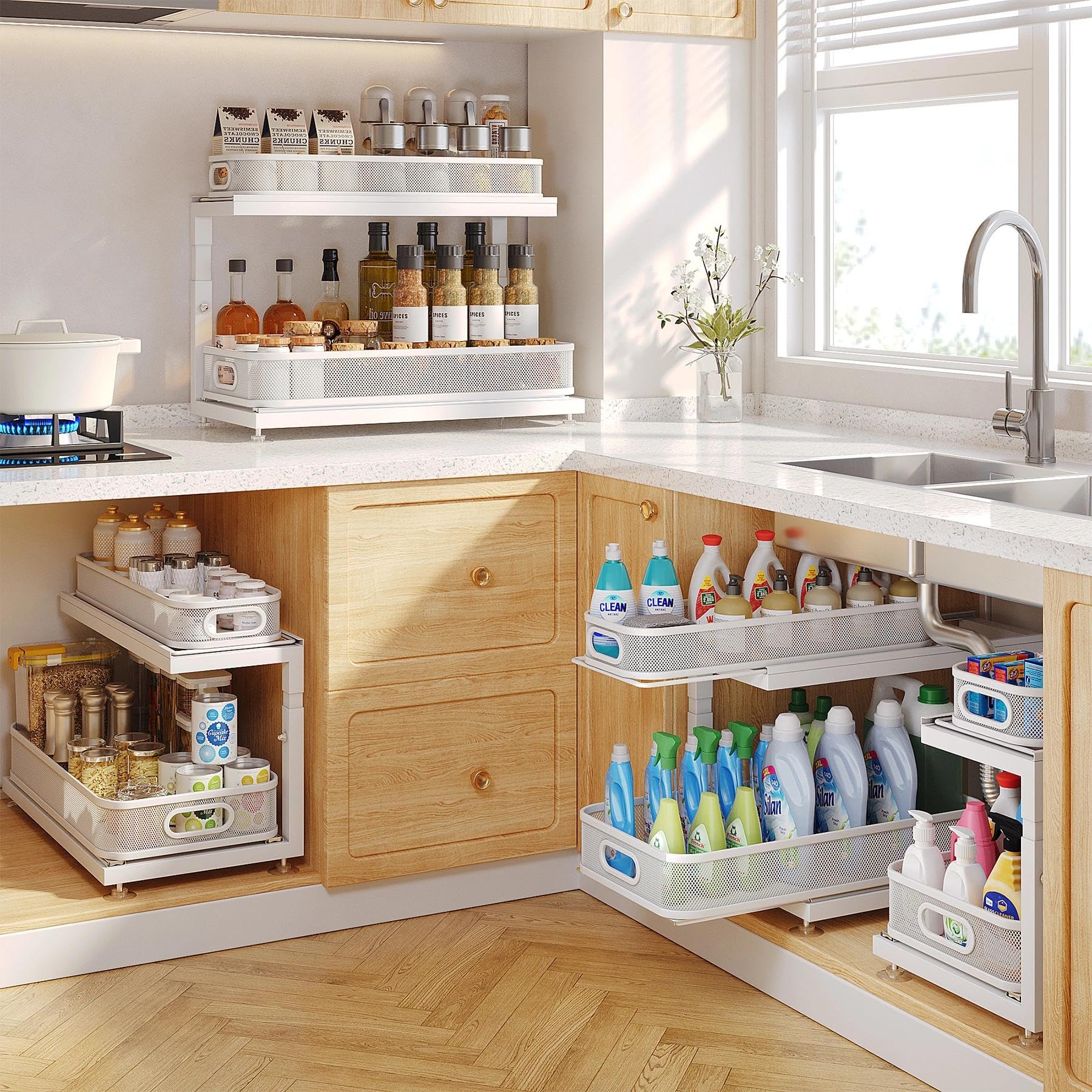2 Pack 18.5 IN Depth Under Sink Organizer With Next (2 Count)