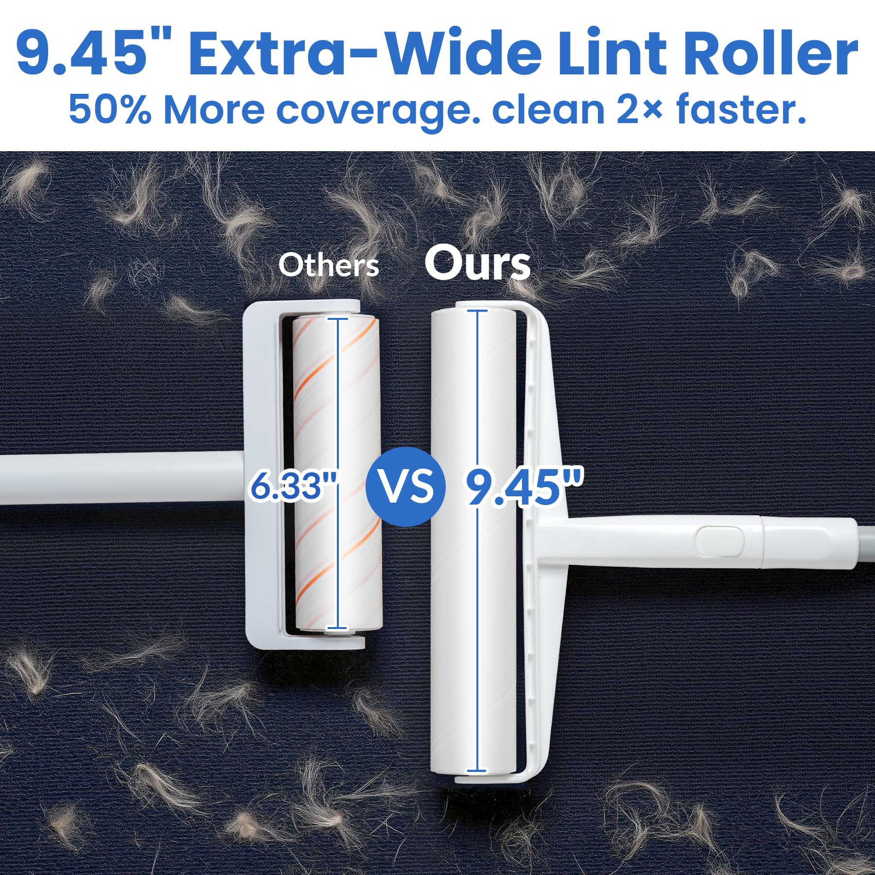 9.45” Large Lint Roller Refills (2 Count)