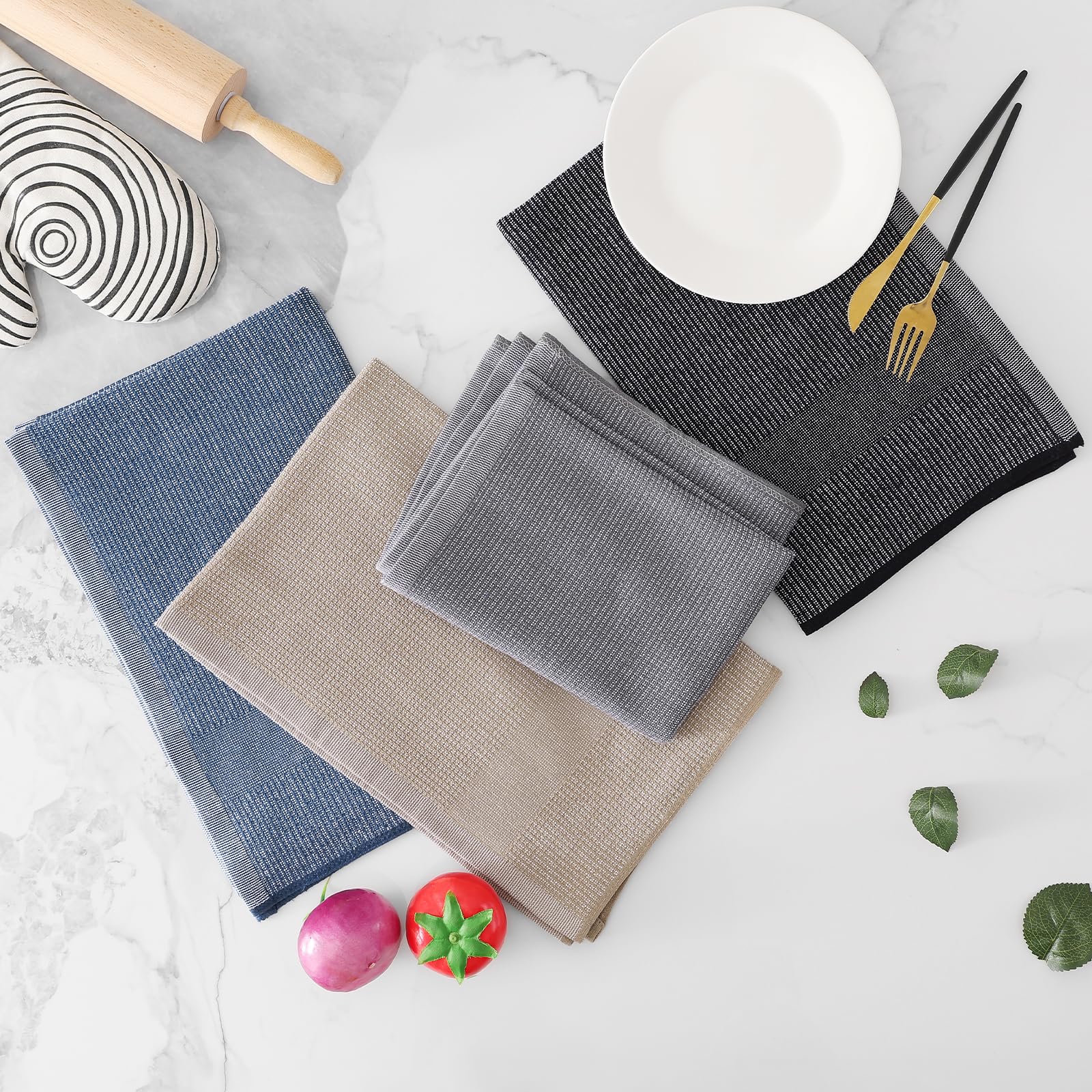 380 GSM Cotton Premium Kitchen Towels 8 Pack (8 Count)