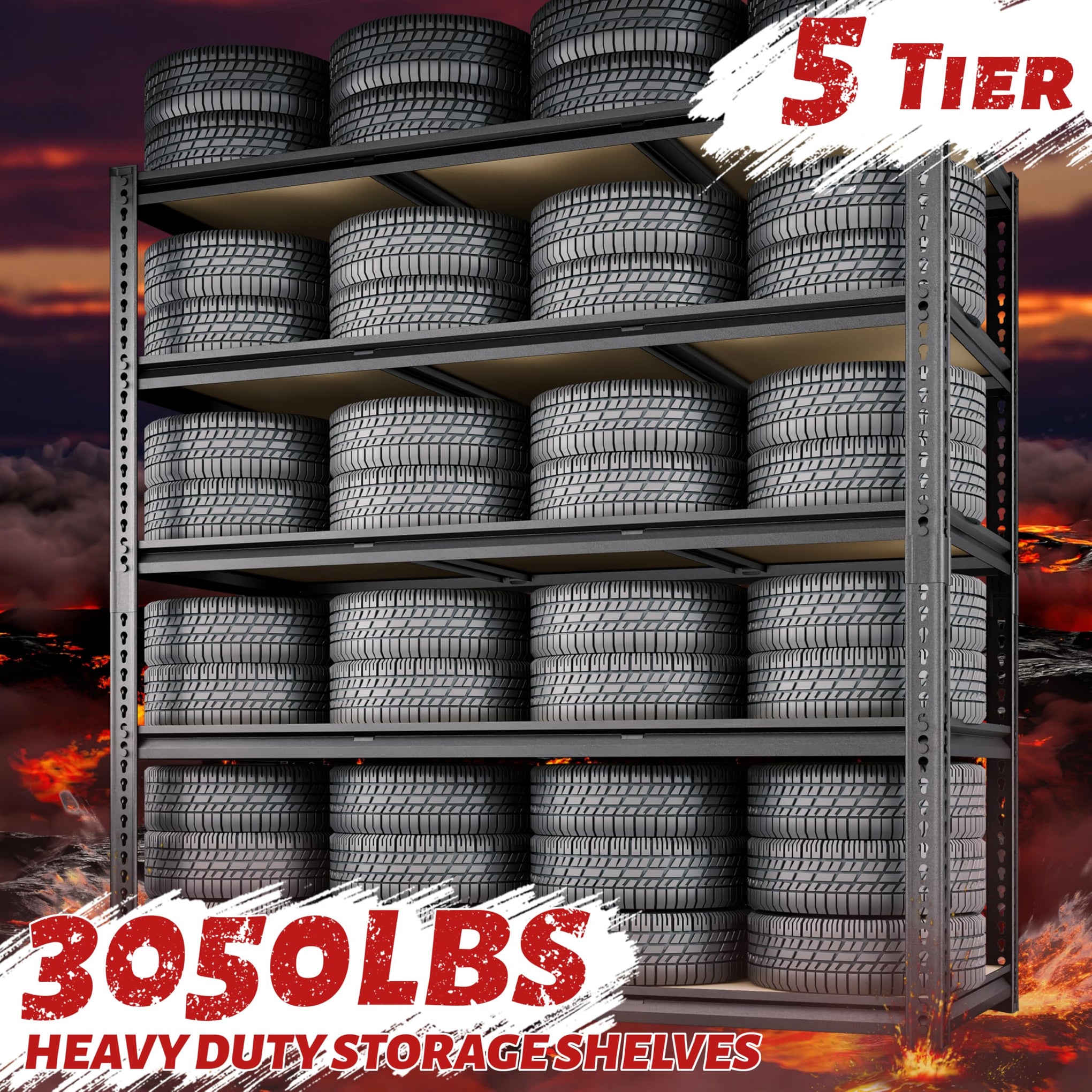 48"W Garage Shelving Heavy Duty (2 Count)